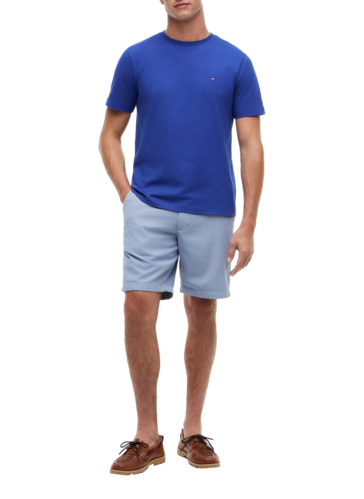 Round-neck cotton T-shirt TOMMY HILFIGER Blue