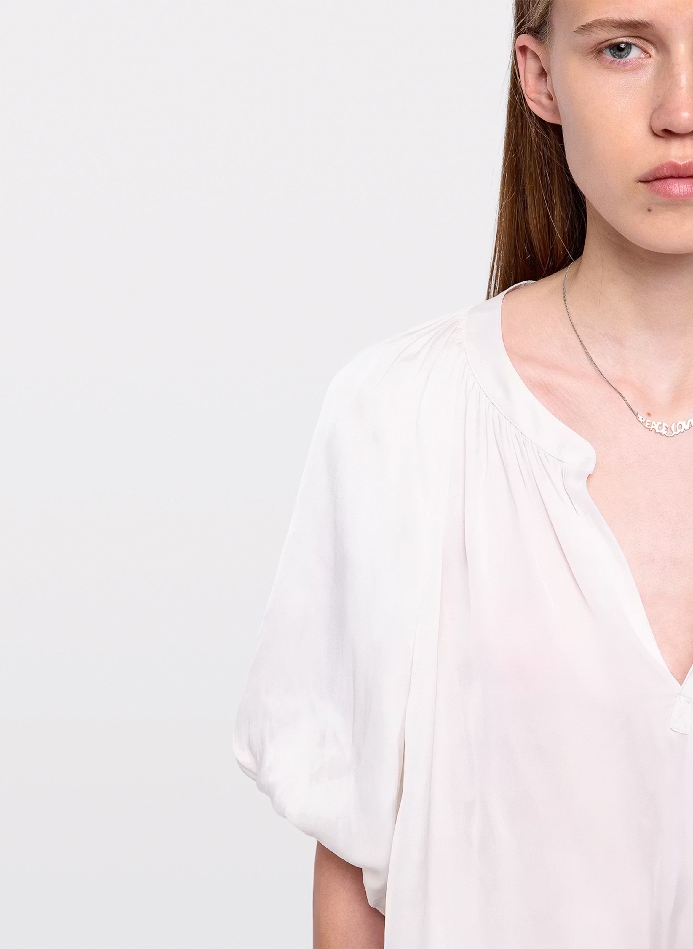 Blouse ample encolure v teko ZADIG&VOLTAIRE Blanc