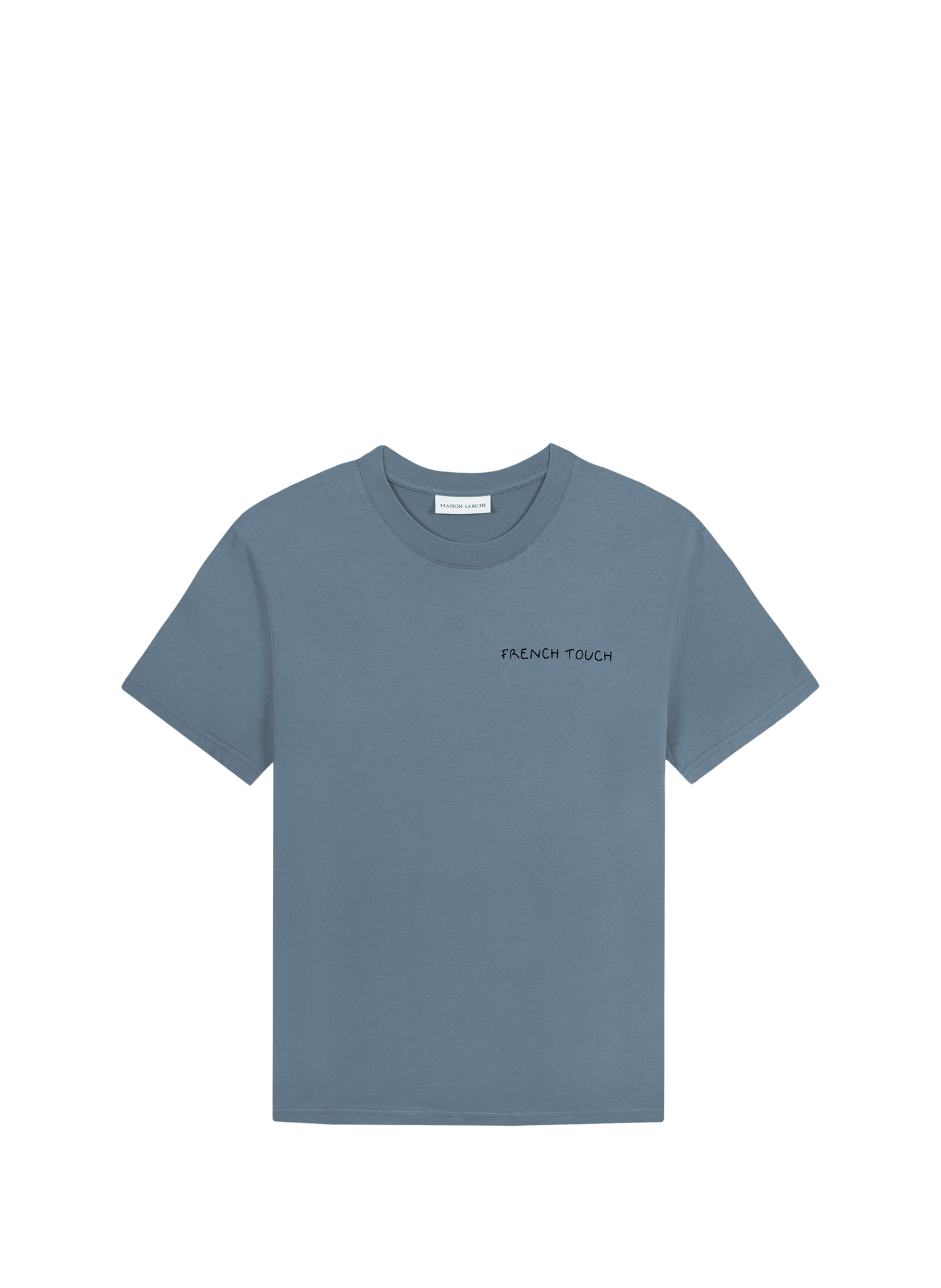 Popincourt T-shirt with "French Touch" embroidery in cotton MAISON LABICHE Blue