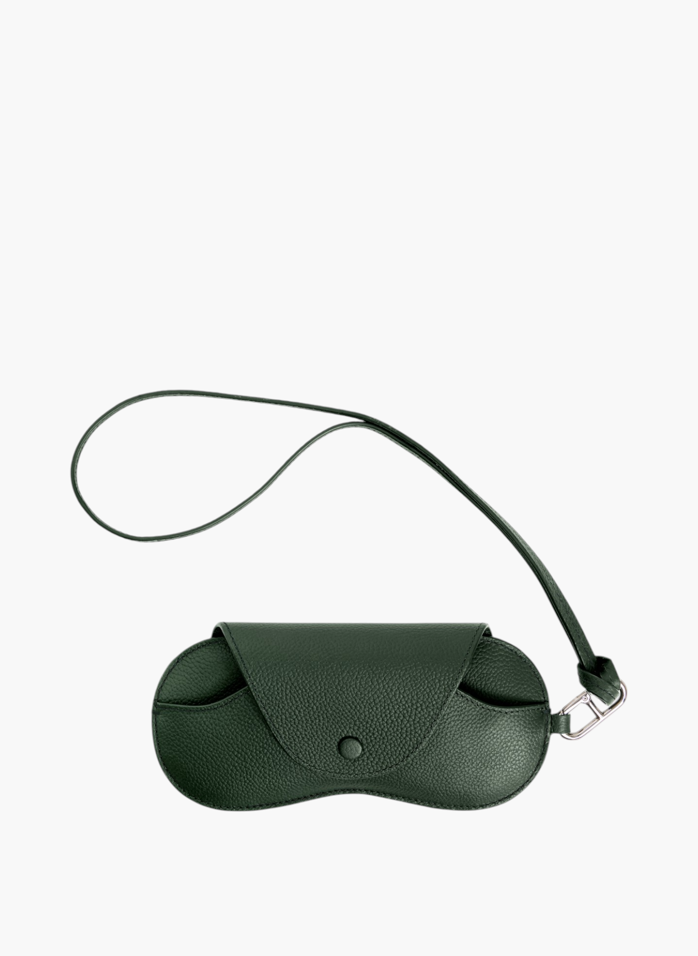 Etui à lunettes charms en cuir grainé LE TANNEUR Vert