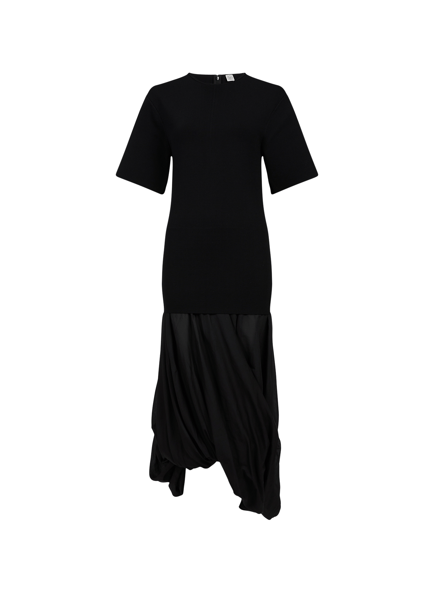 Robe t-shirt Cocoon en maille TOTEME Noir