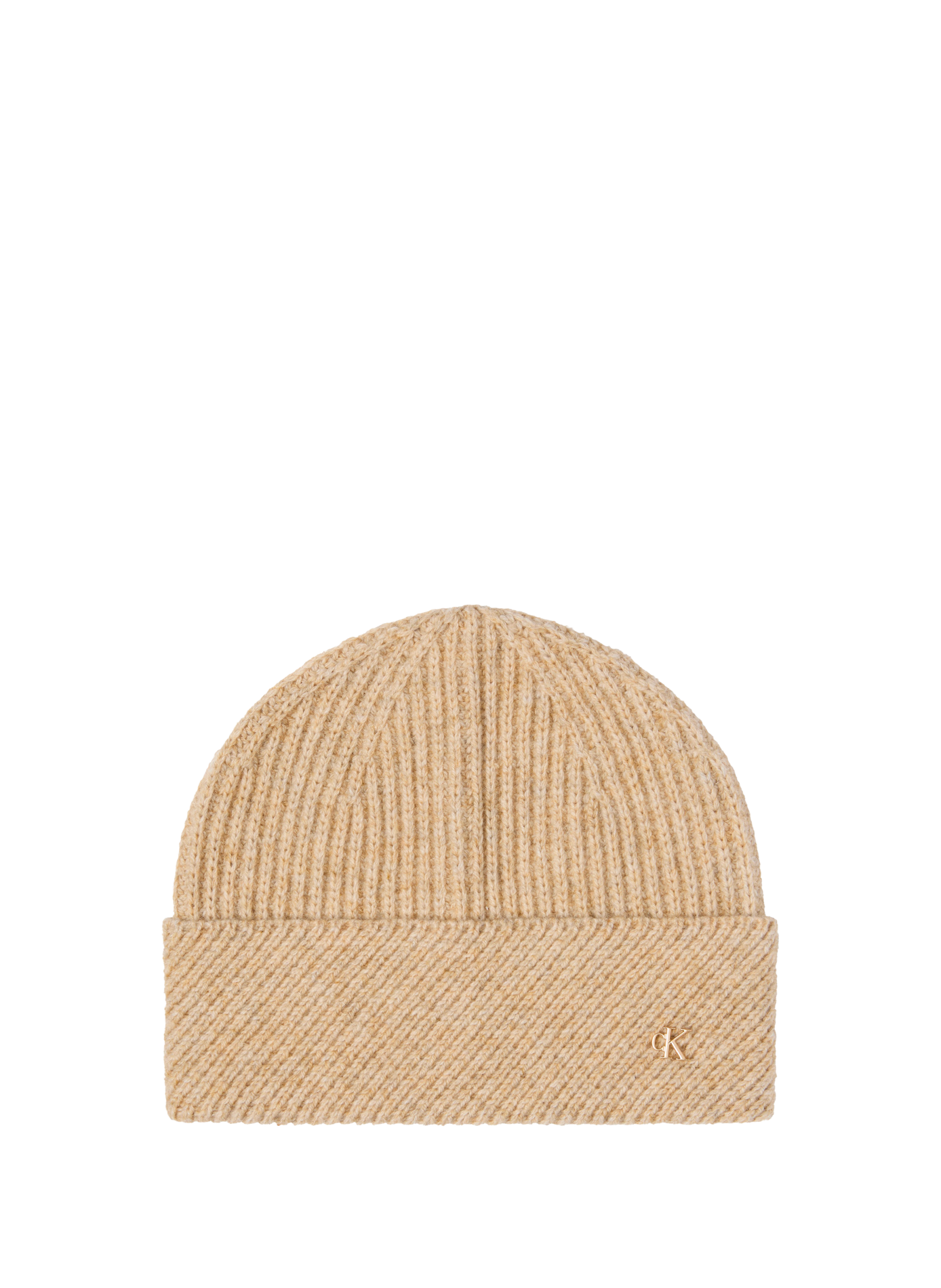 Mütze aus Wollmischung CALVIN KLEIN Beige