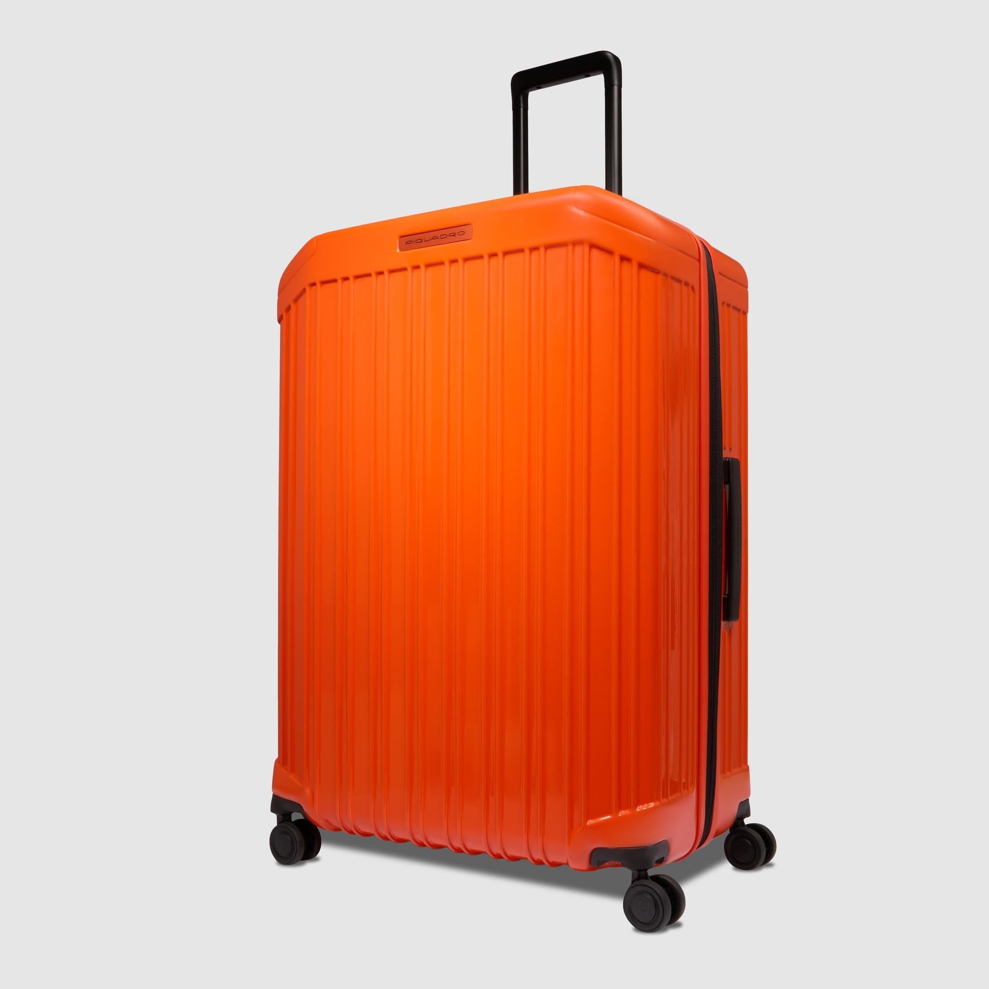 Grote uitbreidbare trolleykoffer met 4 wielen PIQUADRO Oranje