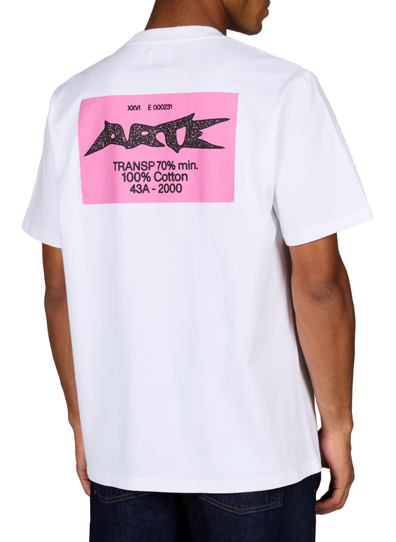 Round neck straight fit cotton T-shirt with screen printing ARTE ANTWERP White