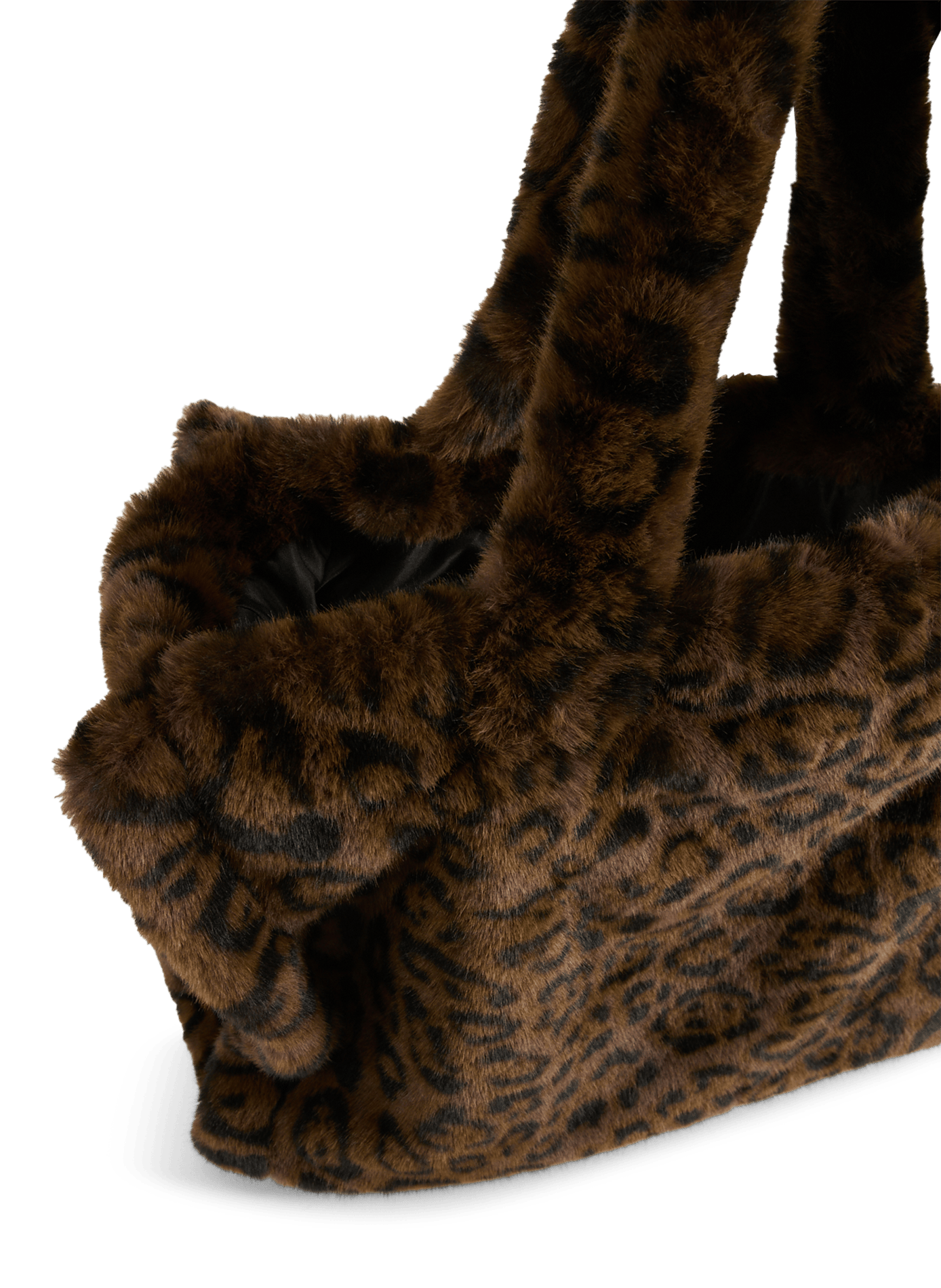 Fur effect tote bag AU PRINTEMPS PARIS Multicolour