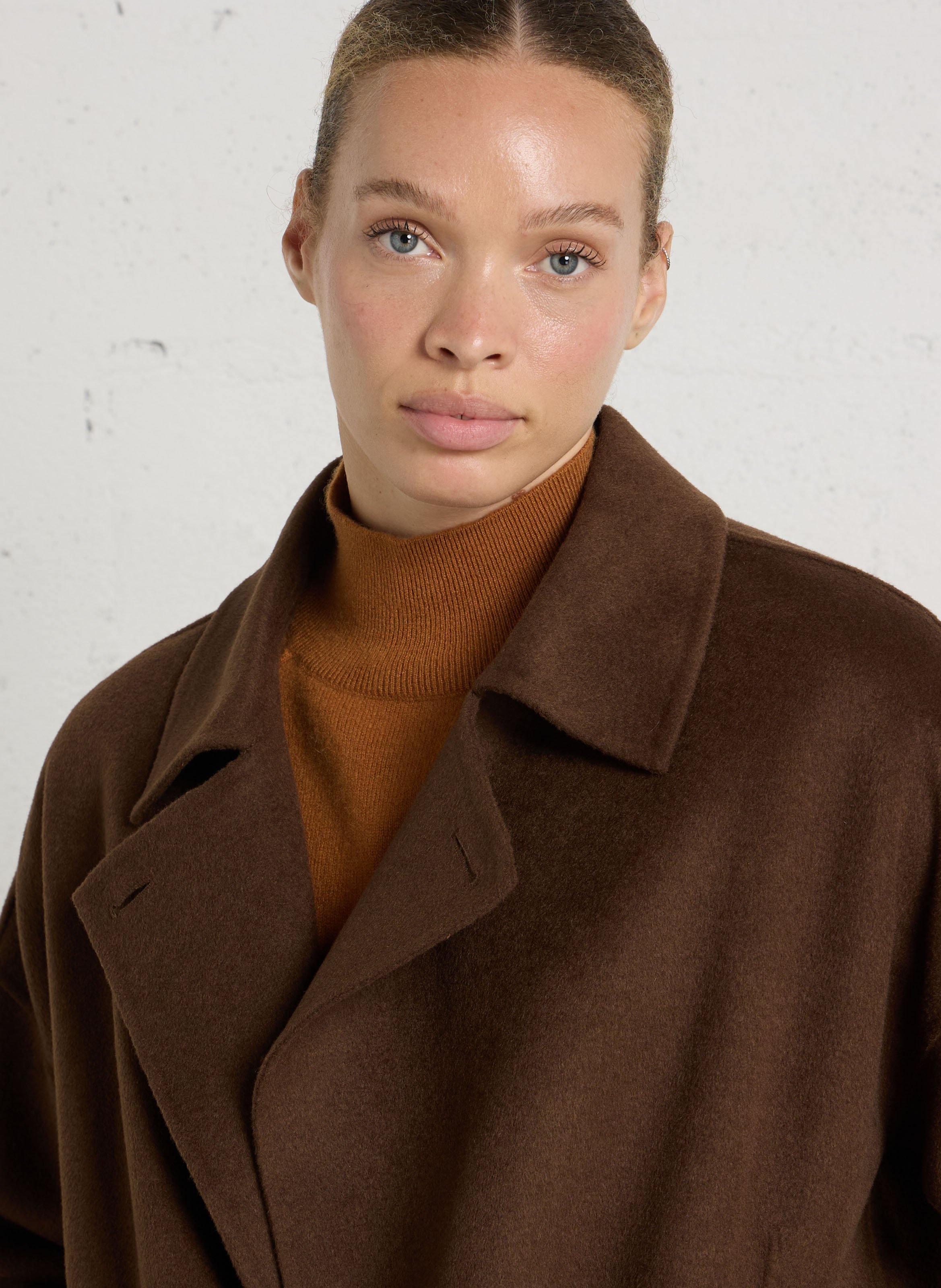 Blouson ample en laine mélangée cyrile MAISON 123 Marron