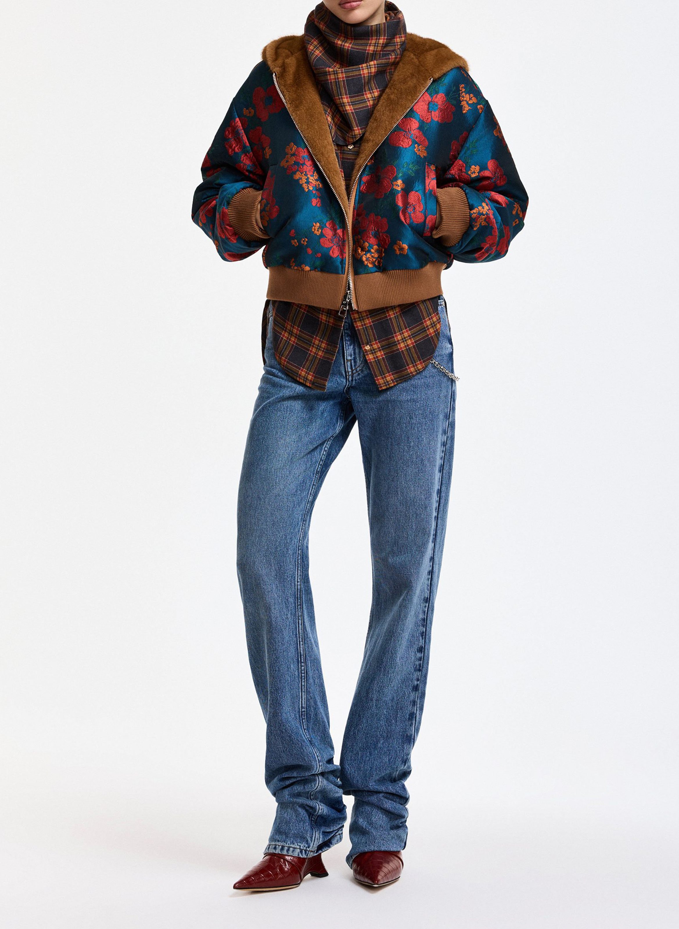 Veste à capuche oversize réversible kico ESSENTIEL ANTWERP Marron