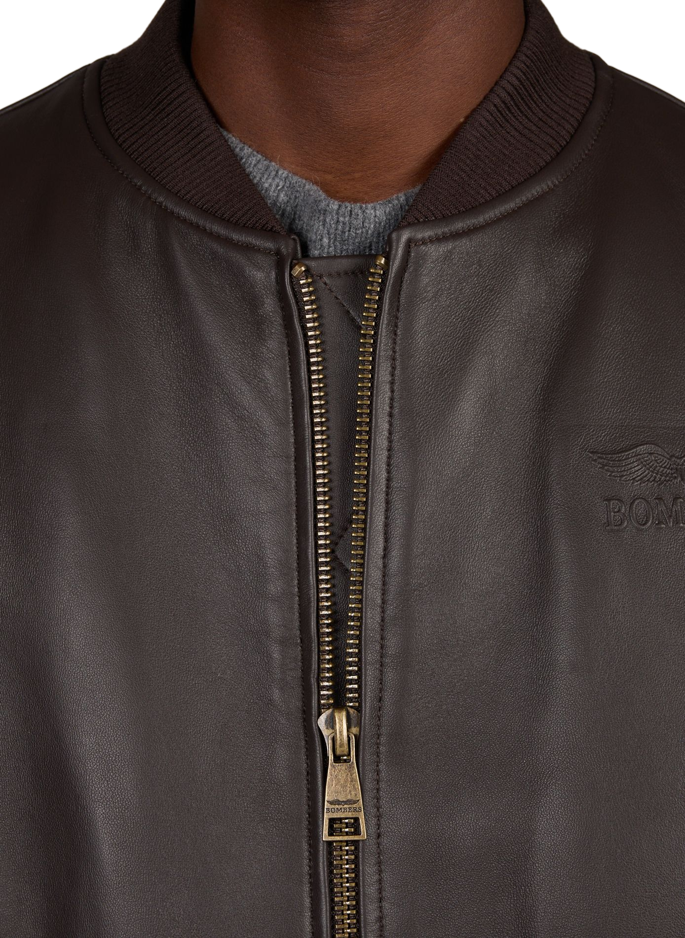 Bomber Viper en cuir BOMBERS ORIGINAL Marron