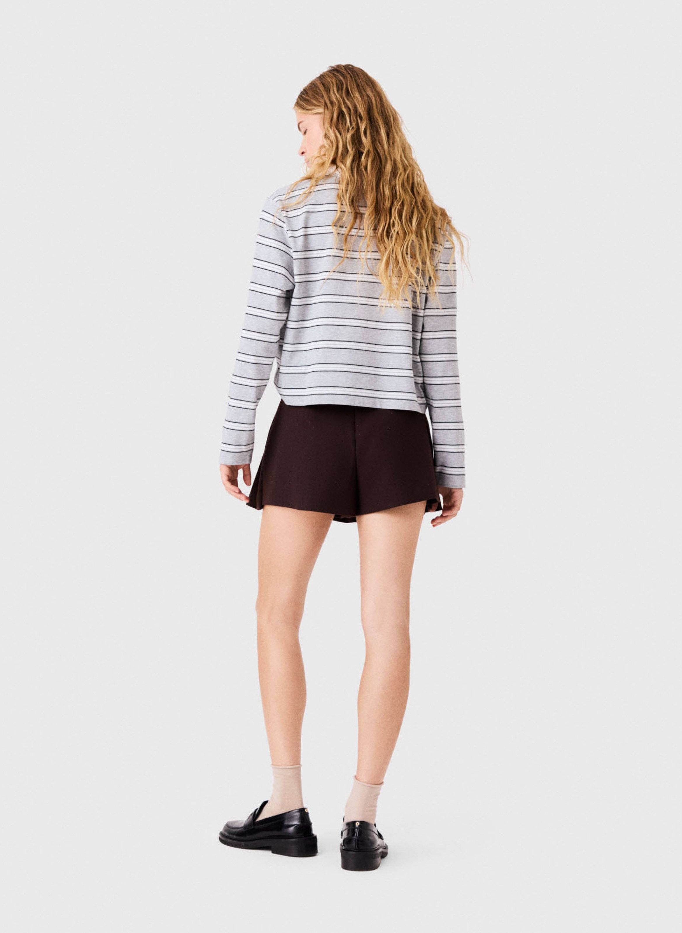 Polo oversize en coton mélangé MAJE Gris