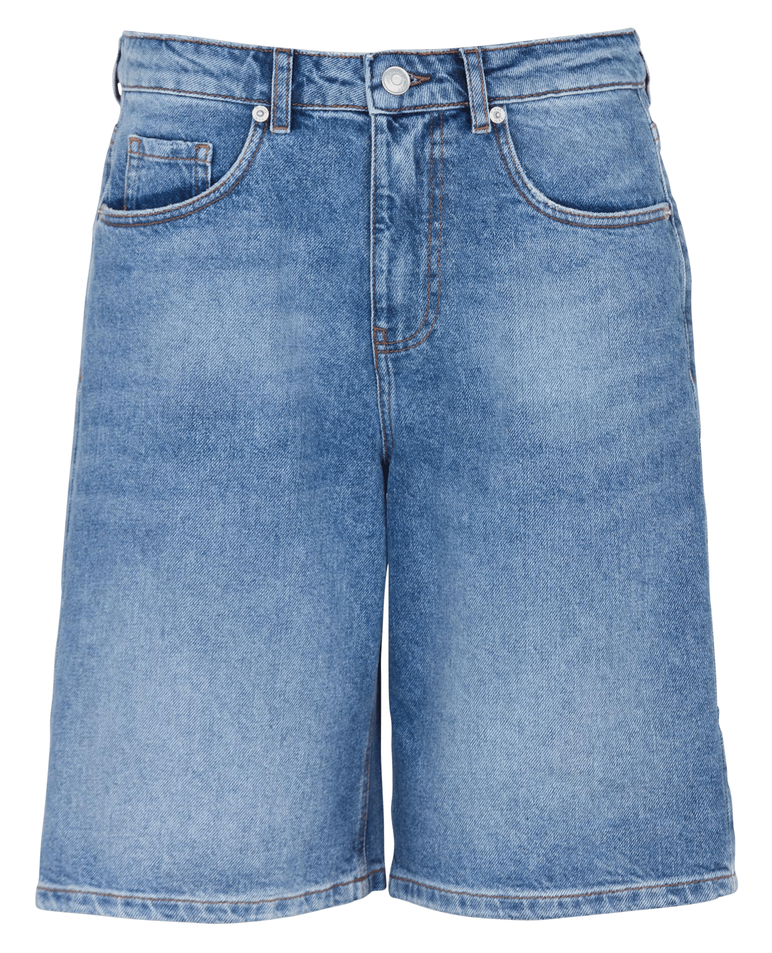 Bermuda large en jeans en coton IKKS Bleu