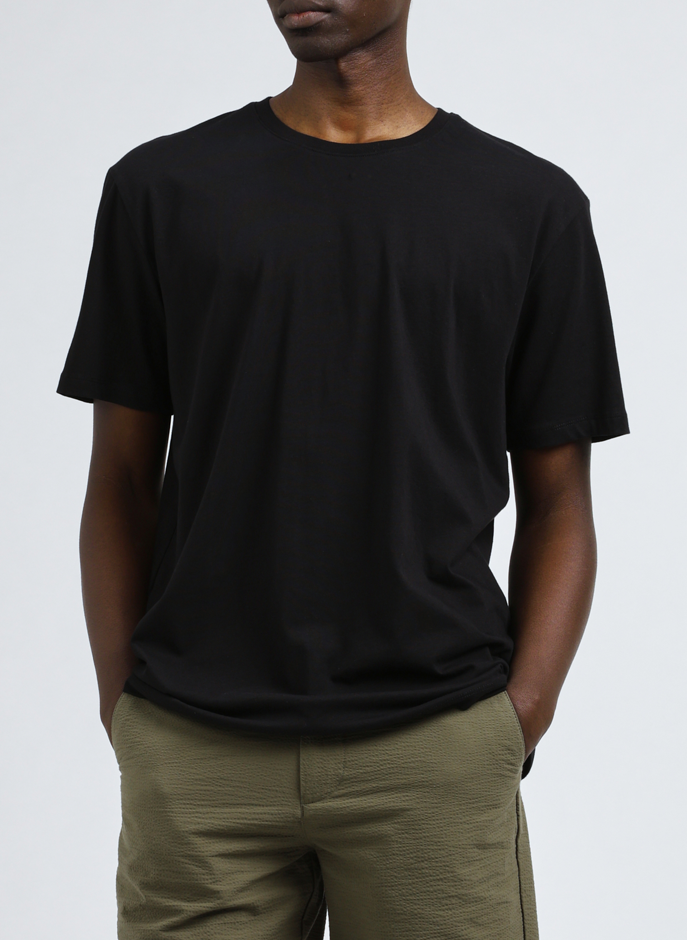 Classic Cotton T-Shirt SELECTED Black