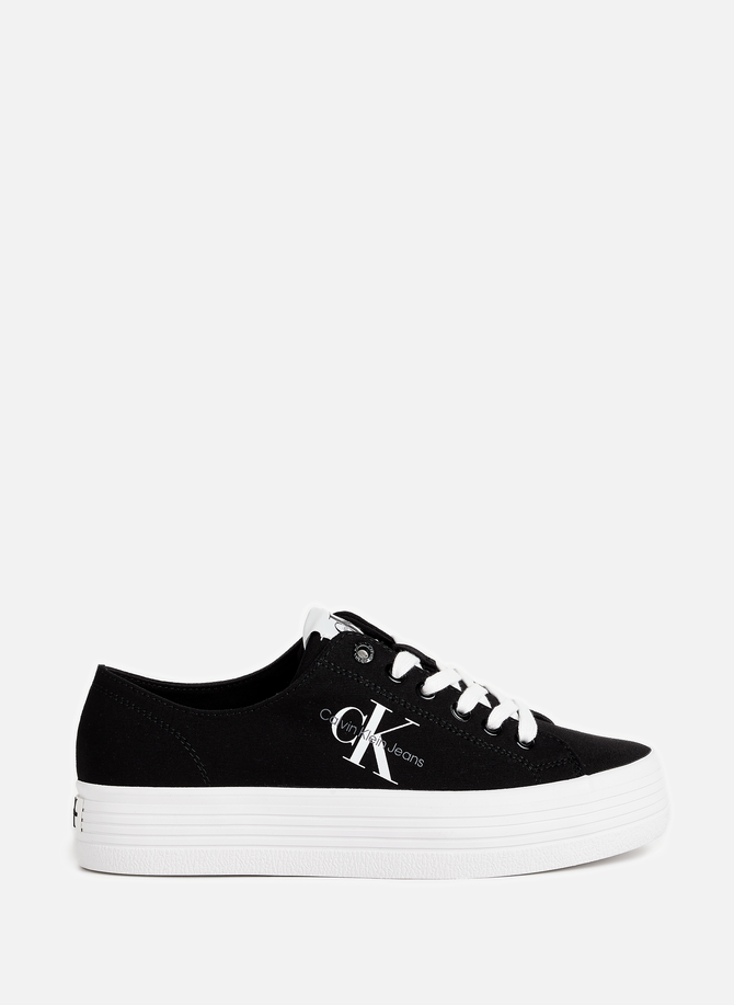 Recycled cotton canvas low-top sneakers CALVIN KLEIN