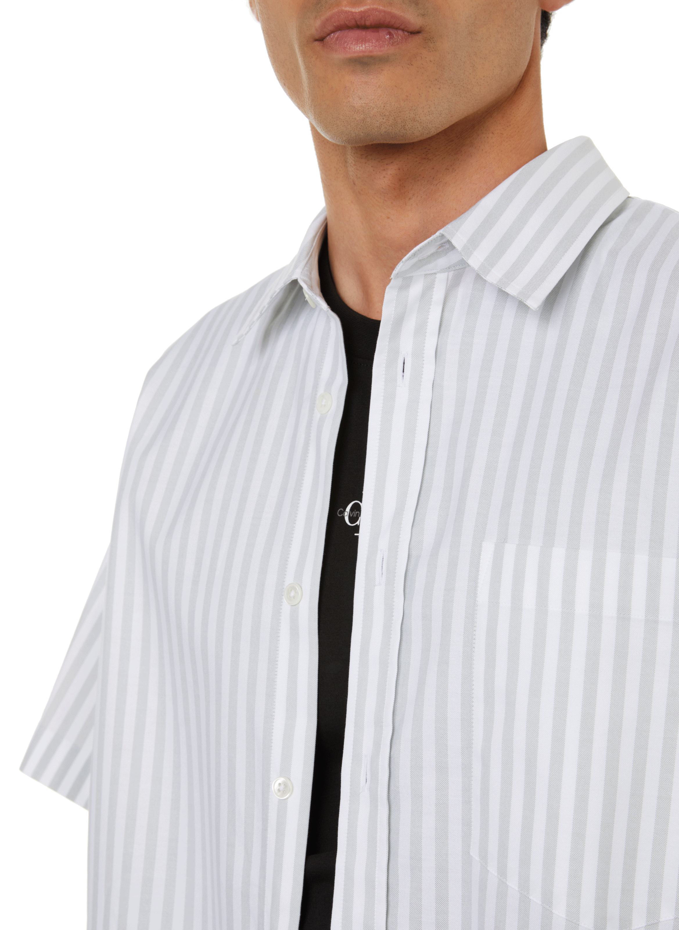 Borge striped cotton shirt EDITIONS 102 Khaki