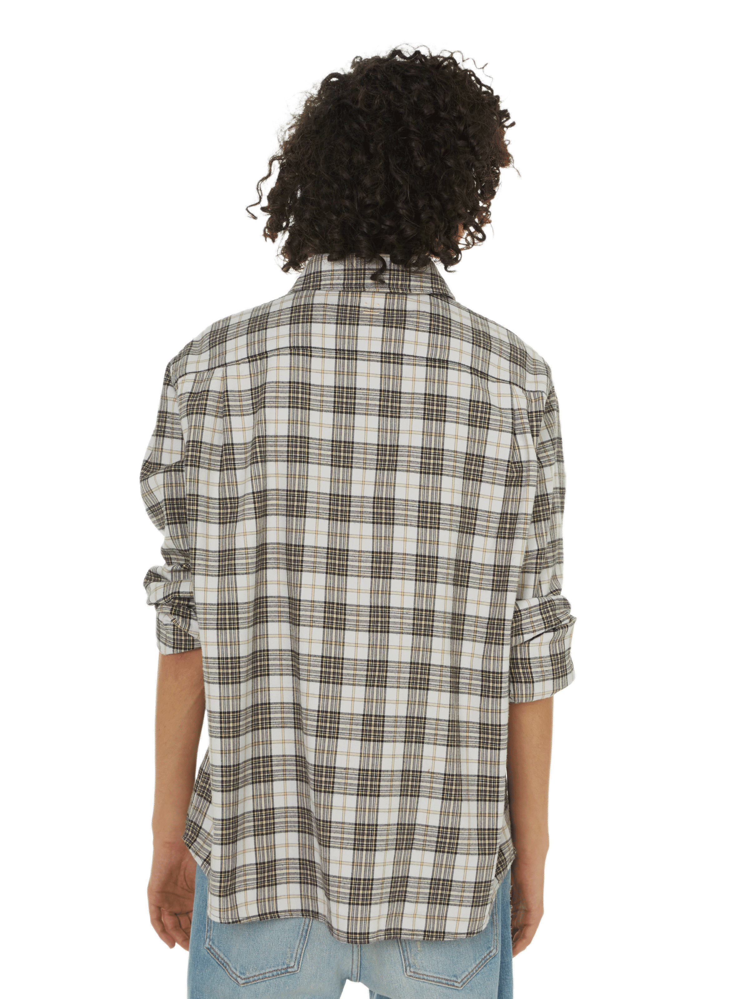 Chemise à carreaux en coton ACNE STUDIOS Gris