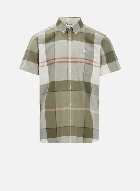 Checked cotton and linen shirt MulticolorBARBOUR 
