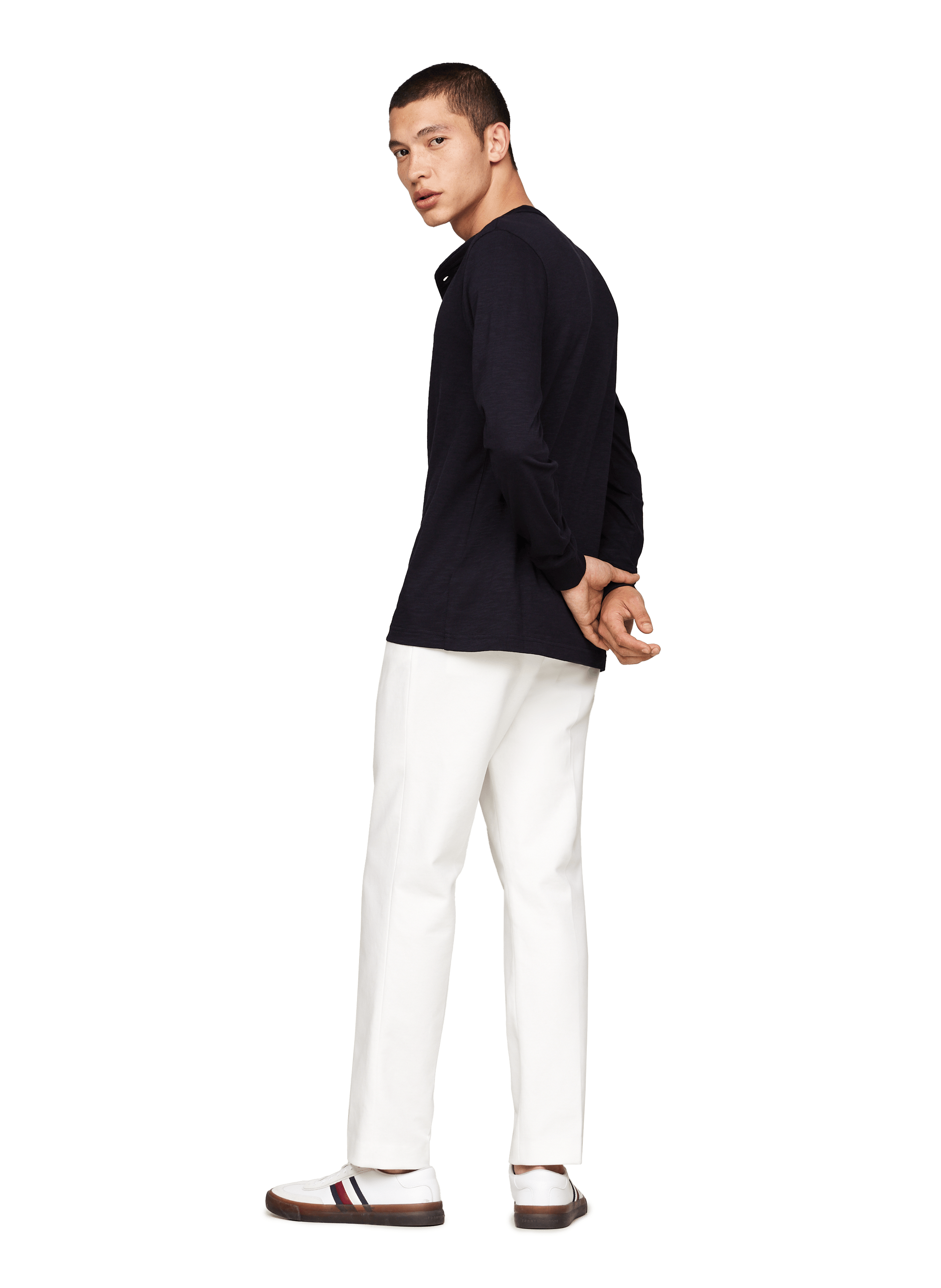 Long-sleeve cotton T-shirt TOMMY HILFIGER Blue