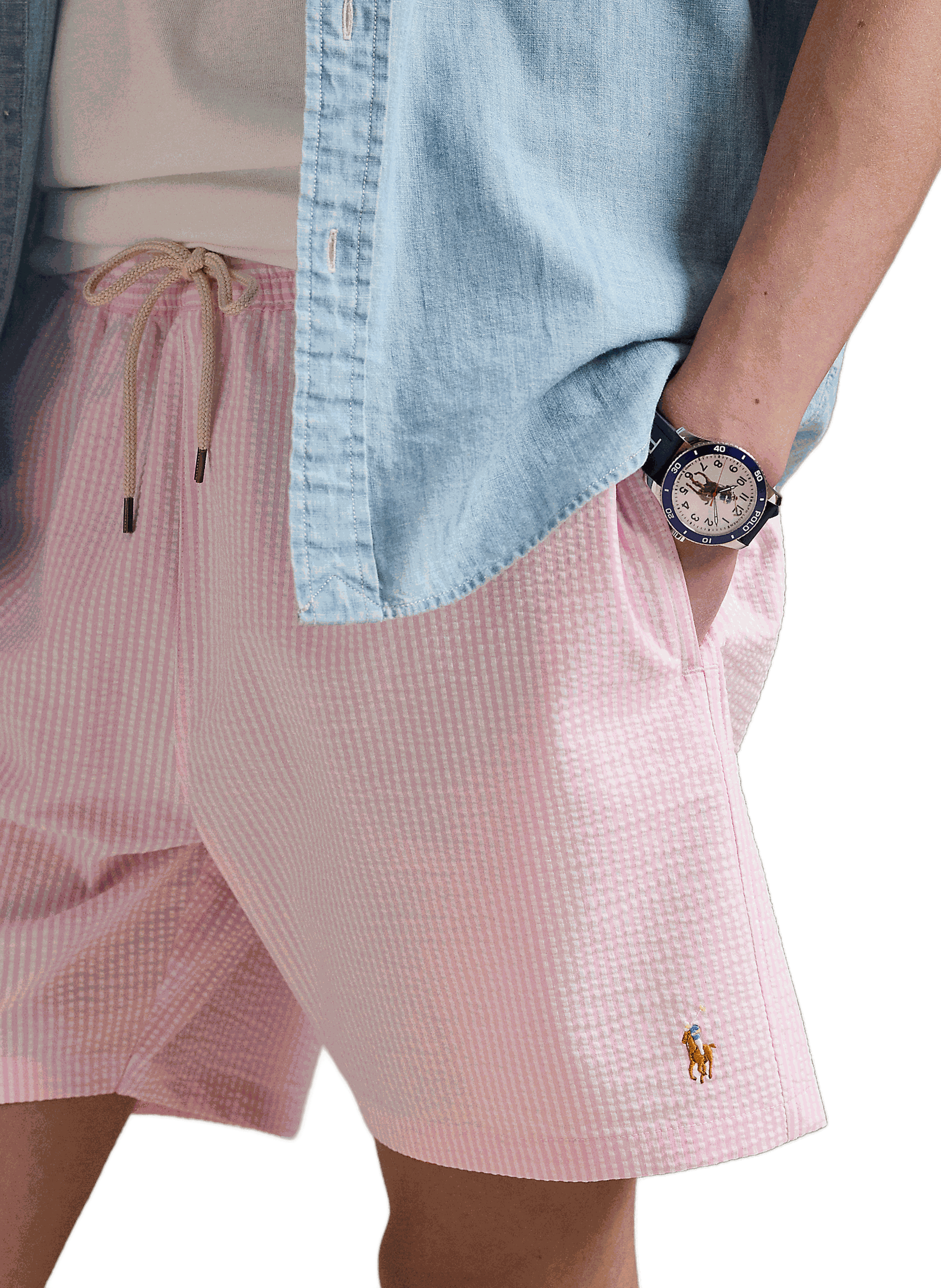 Striped swim shorts POLO RALPH LAUREN Pink