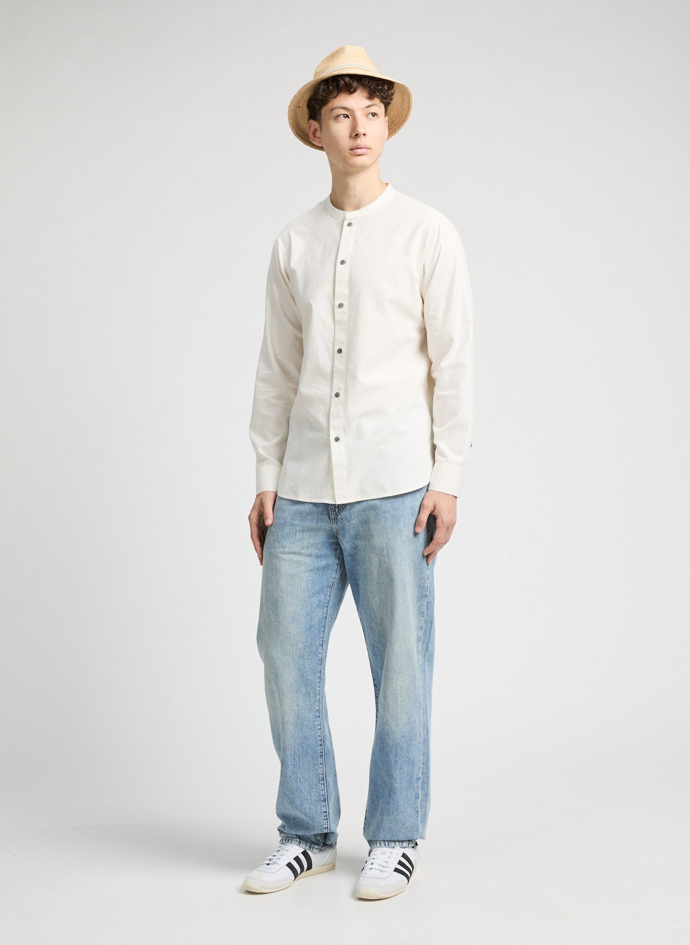 Mao collar shirt EMPORIO ARMANI White