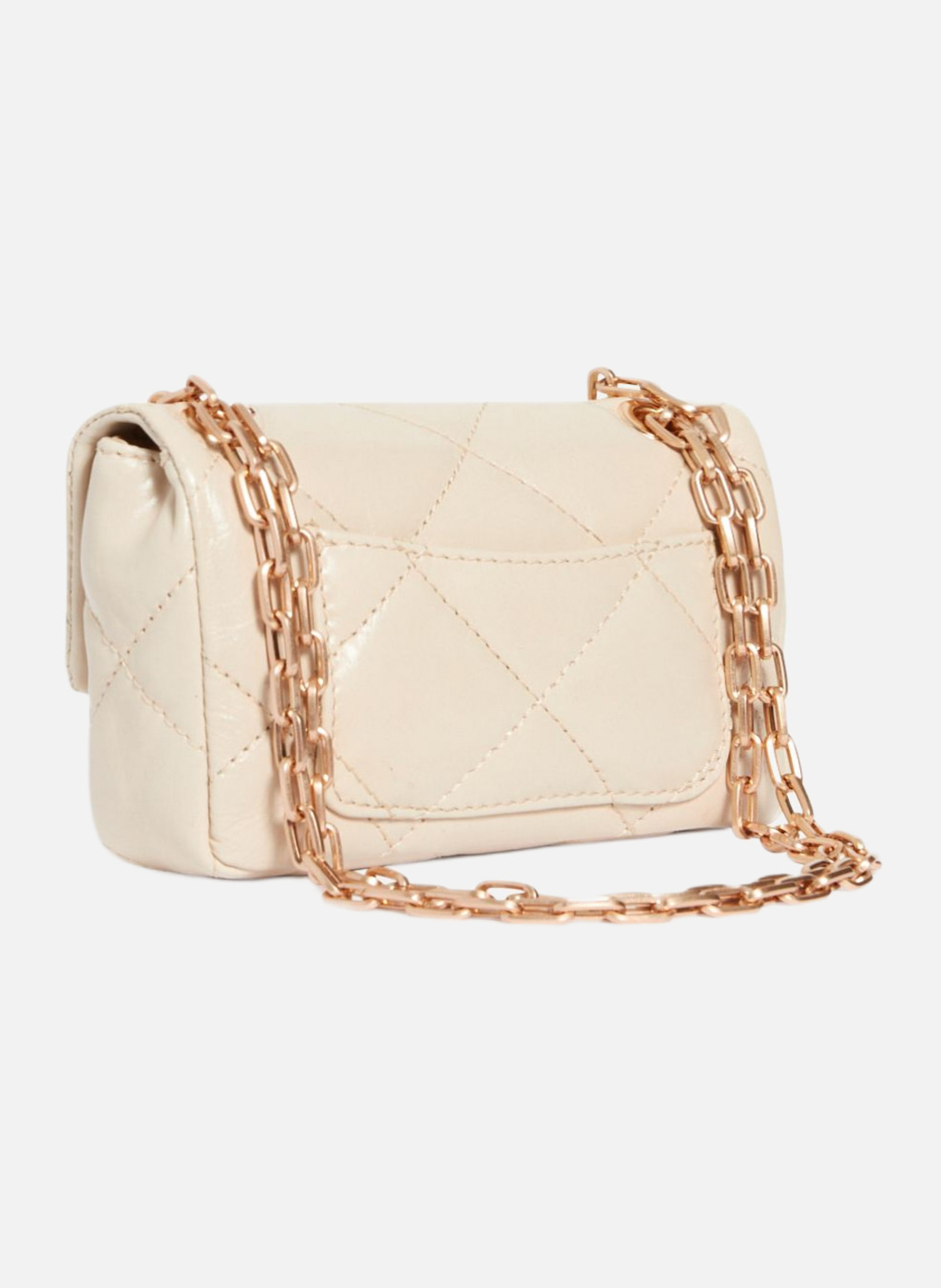 Petit sac moon en cuir VANESSA BRUNO Beige