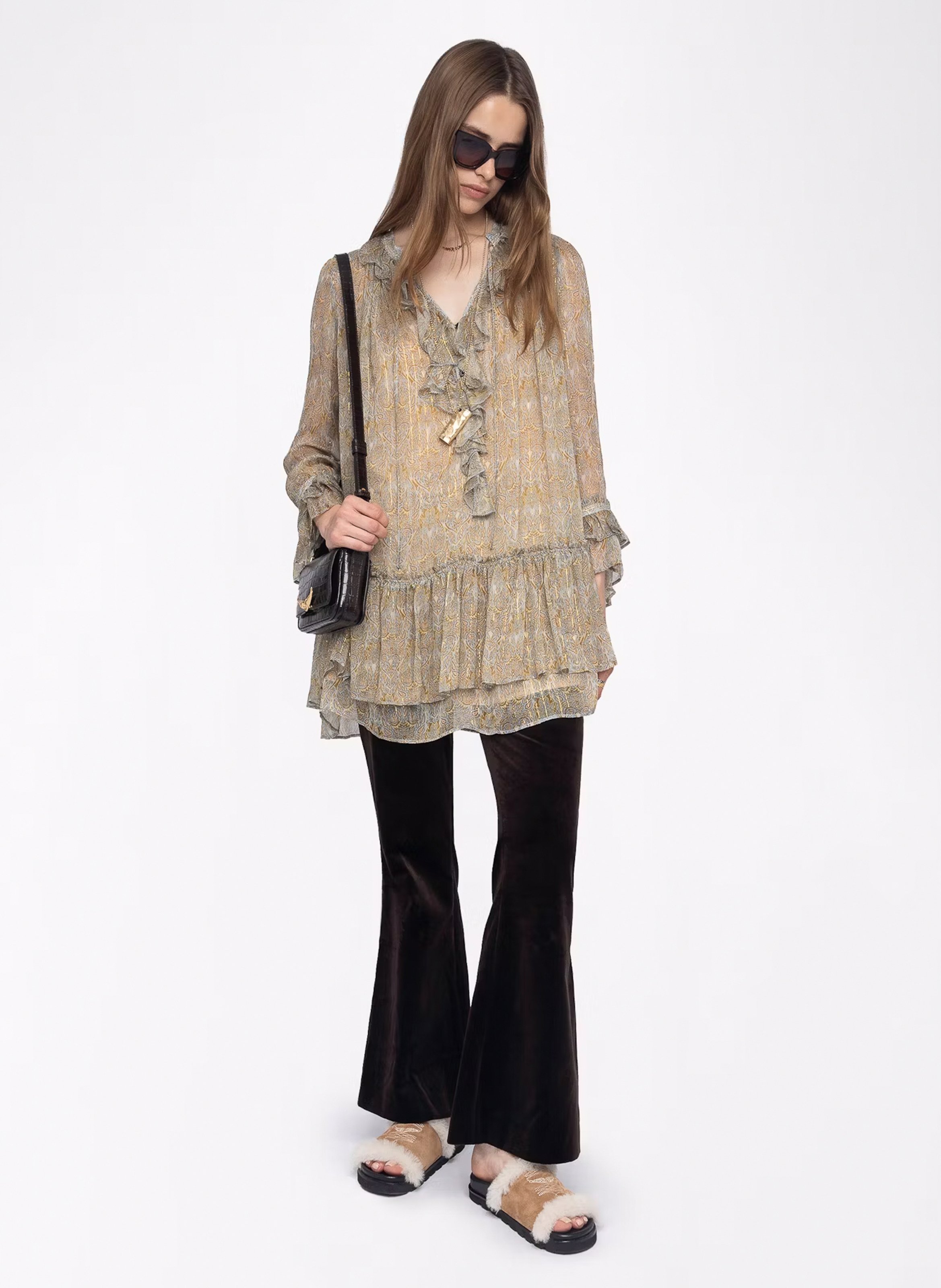 Robe courte imprimée ralice ZADIG&VOLTAIRE Bleu