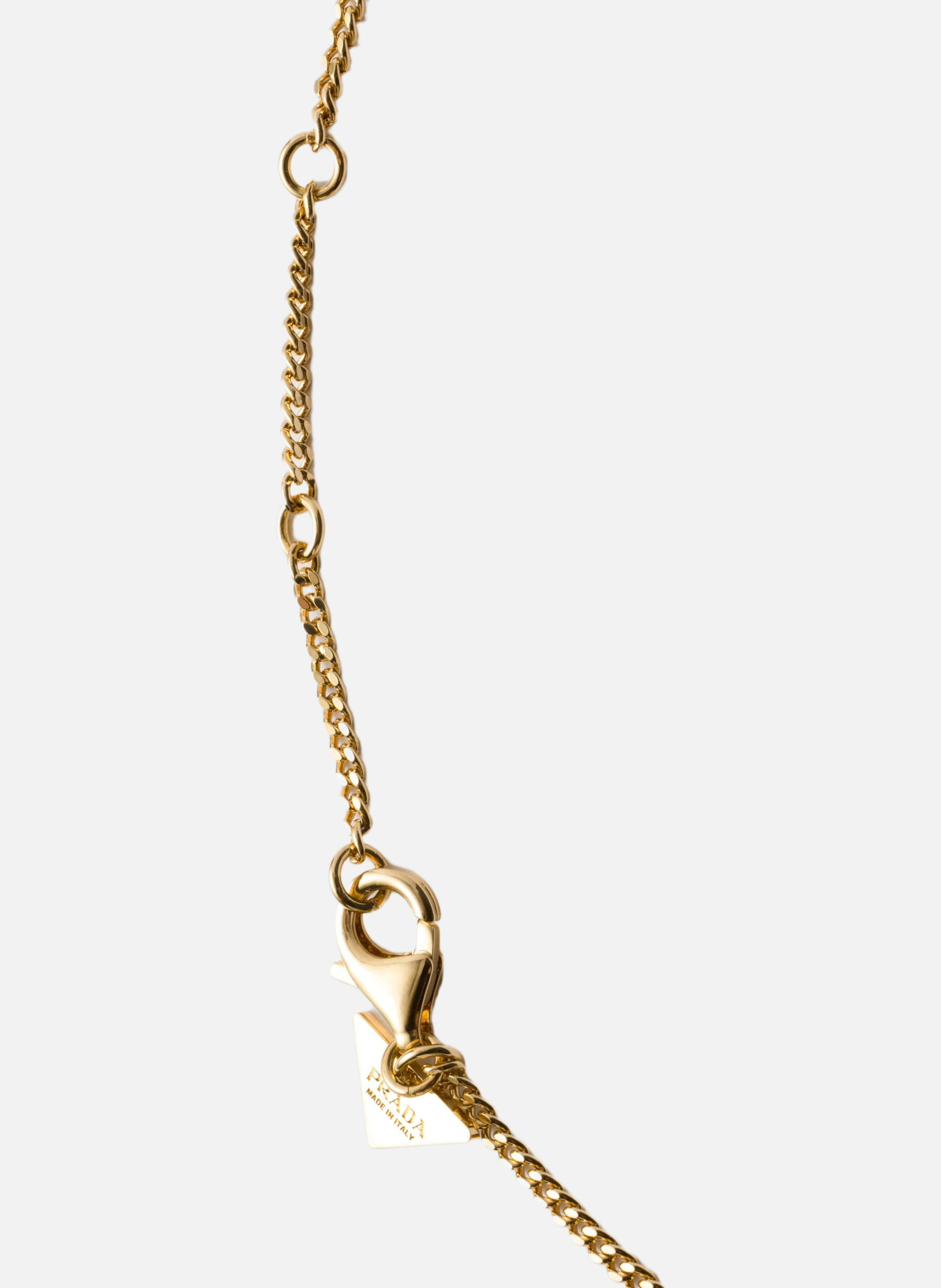 Collier en métal PRADA Argent