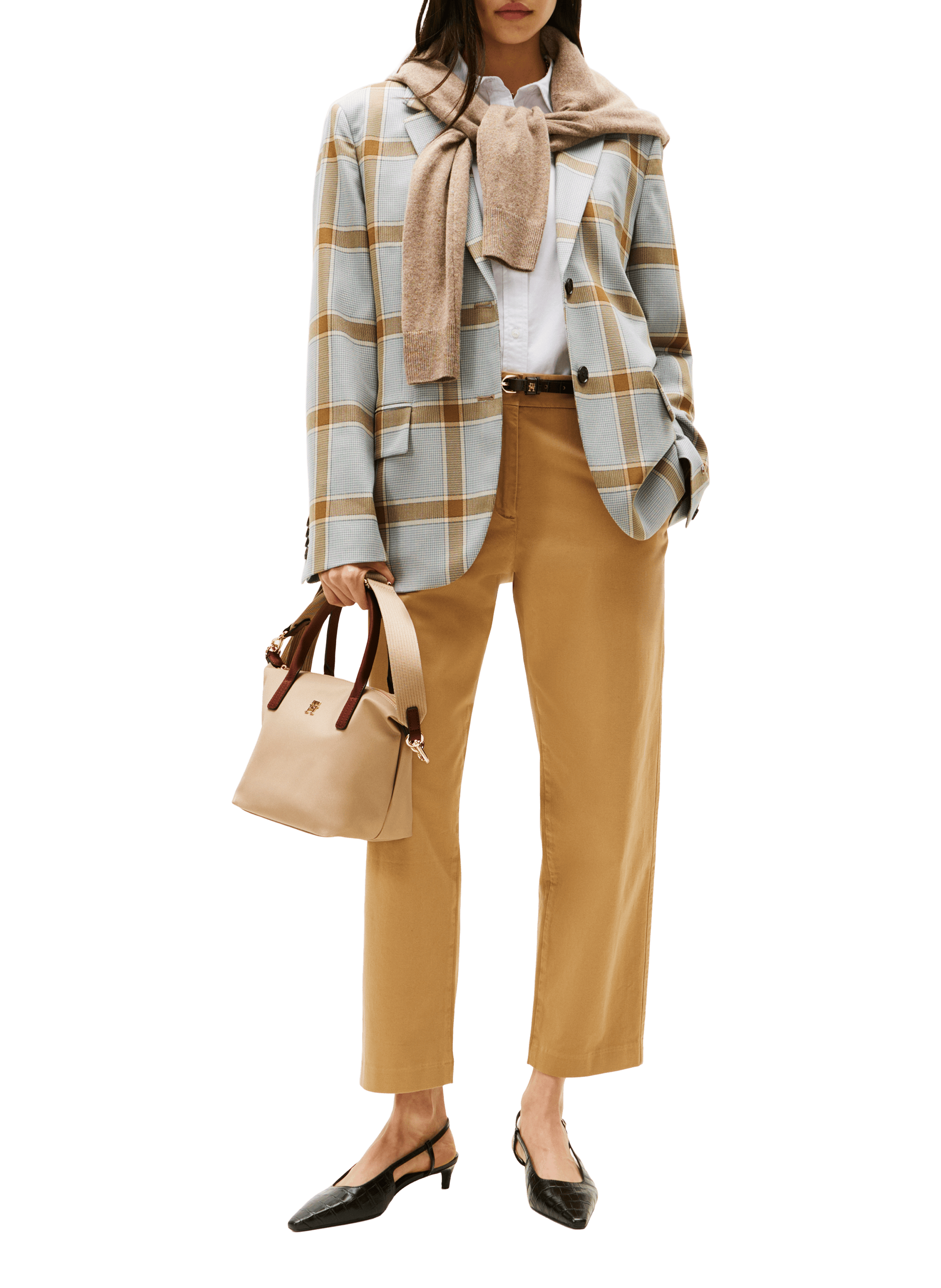 Sac à main en toile de nylon TOMMY HILFIGER Beige