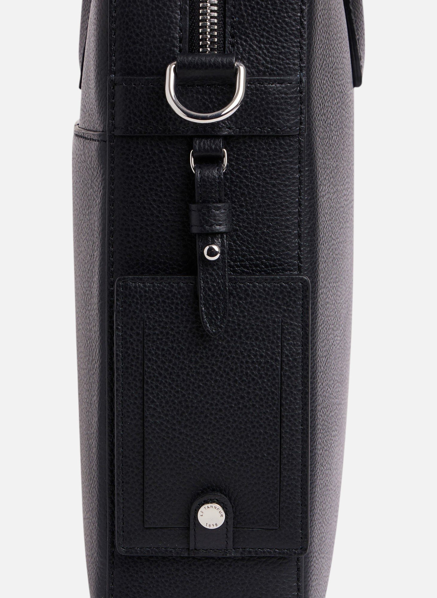 Porte documents 14" emile en cuir grainé LE TANNEUR Noir