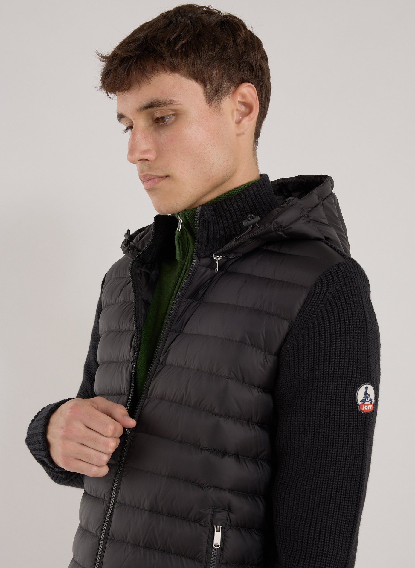 Two-material outdoor jacket JOTT Black
