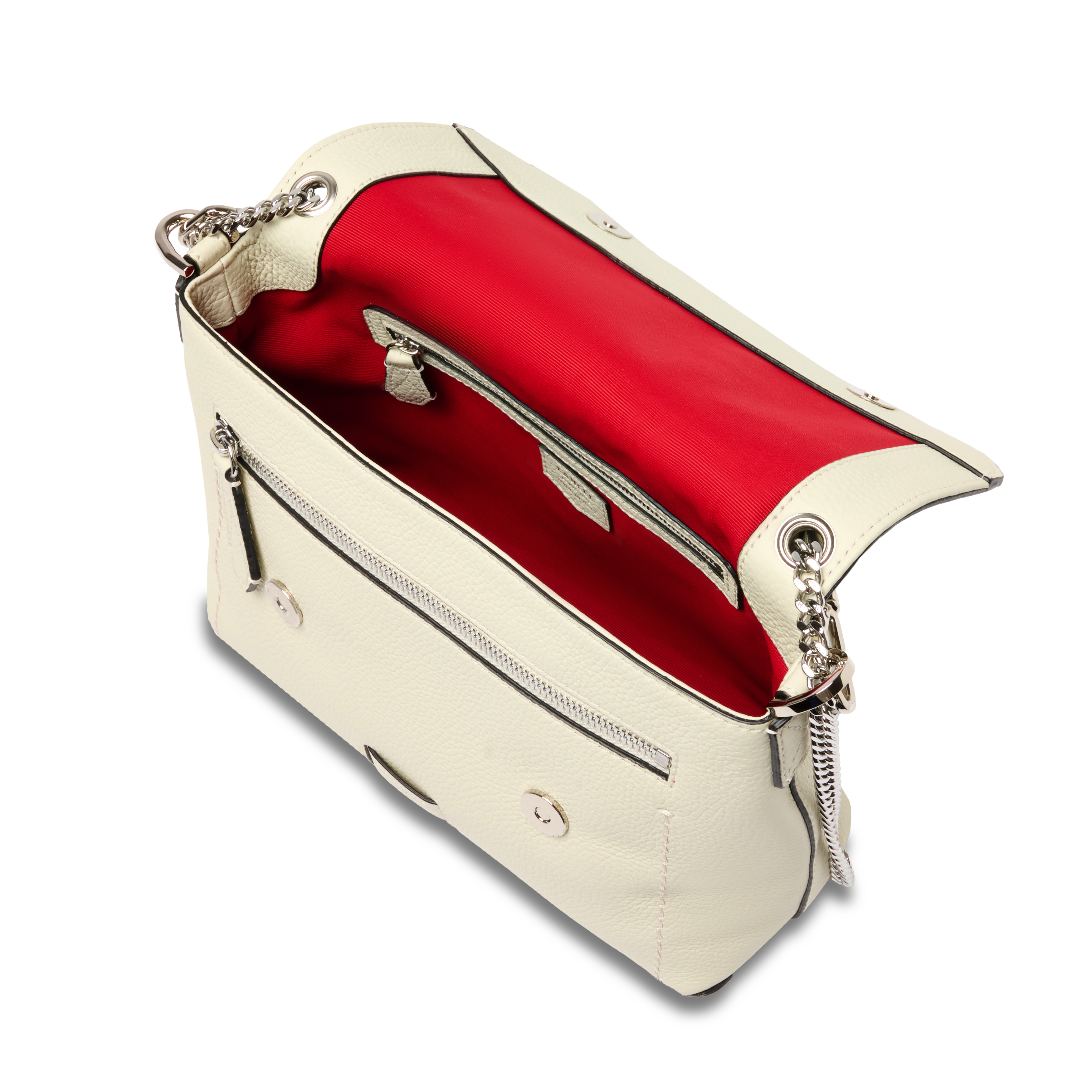 Sac rabat m ninon soft de lancel en cuir LANCEL Blanc