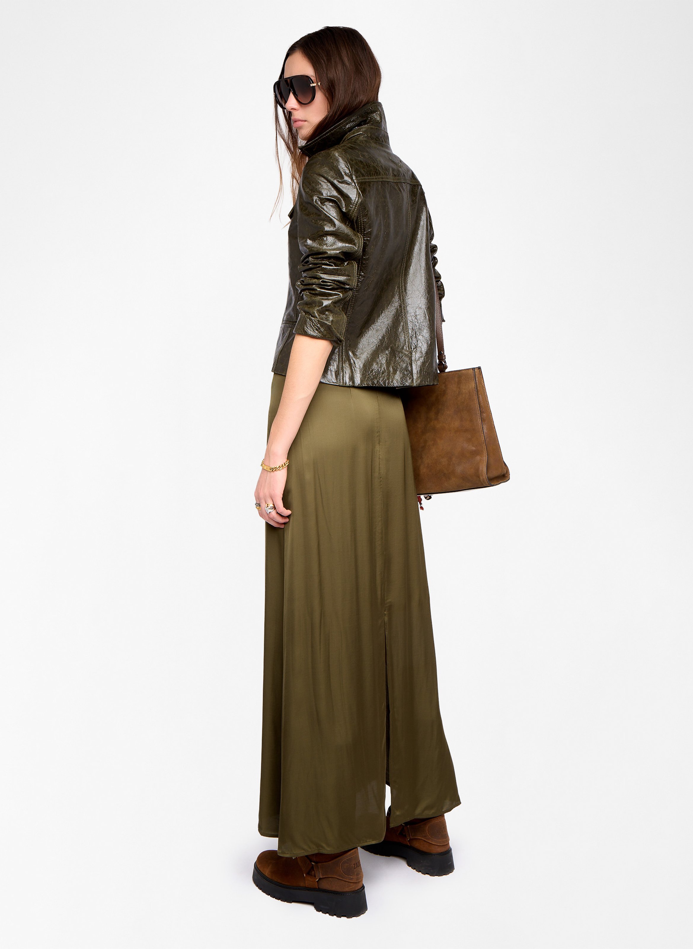 Jupe longue évasée fluide jimeno ZADIG&VOLTAIRE Vert