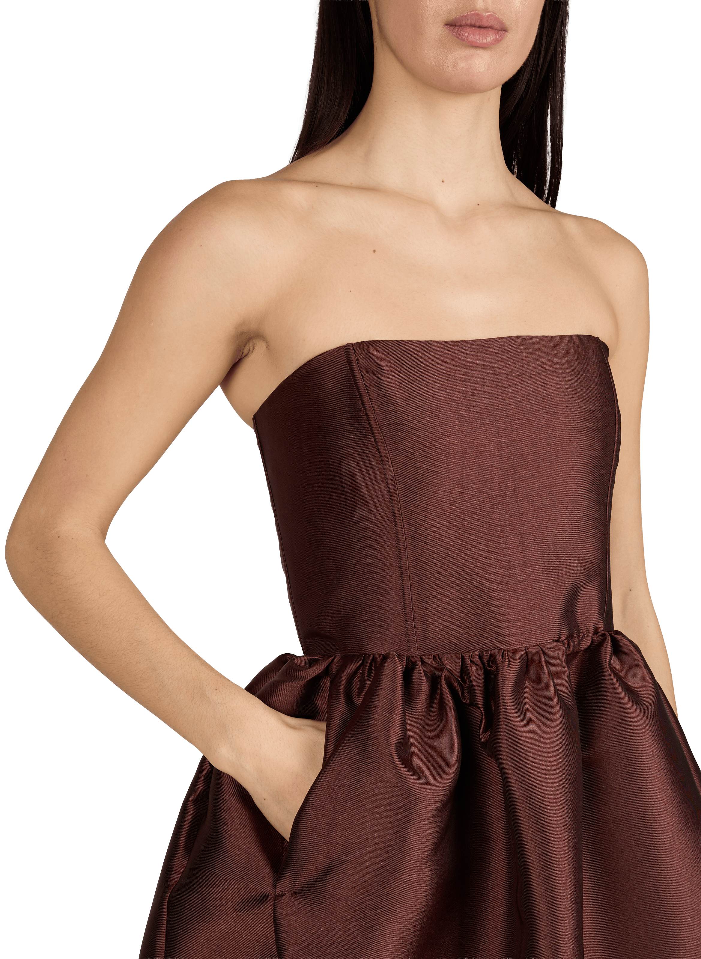 Robe bustier longue  MARQUES ALMEIDA Marron