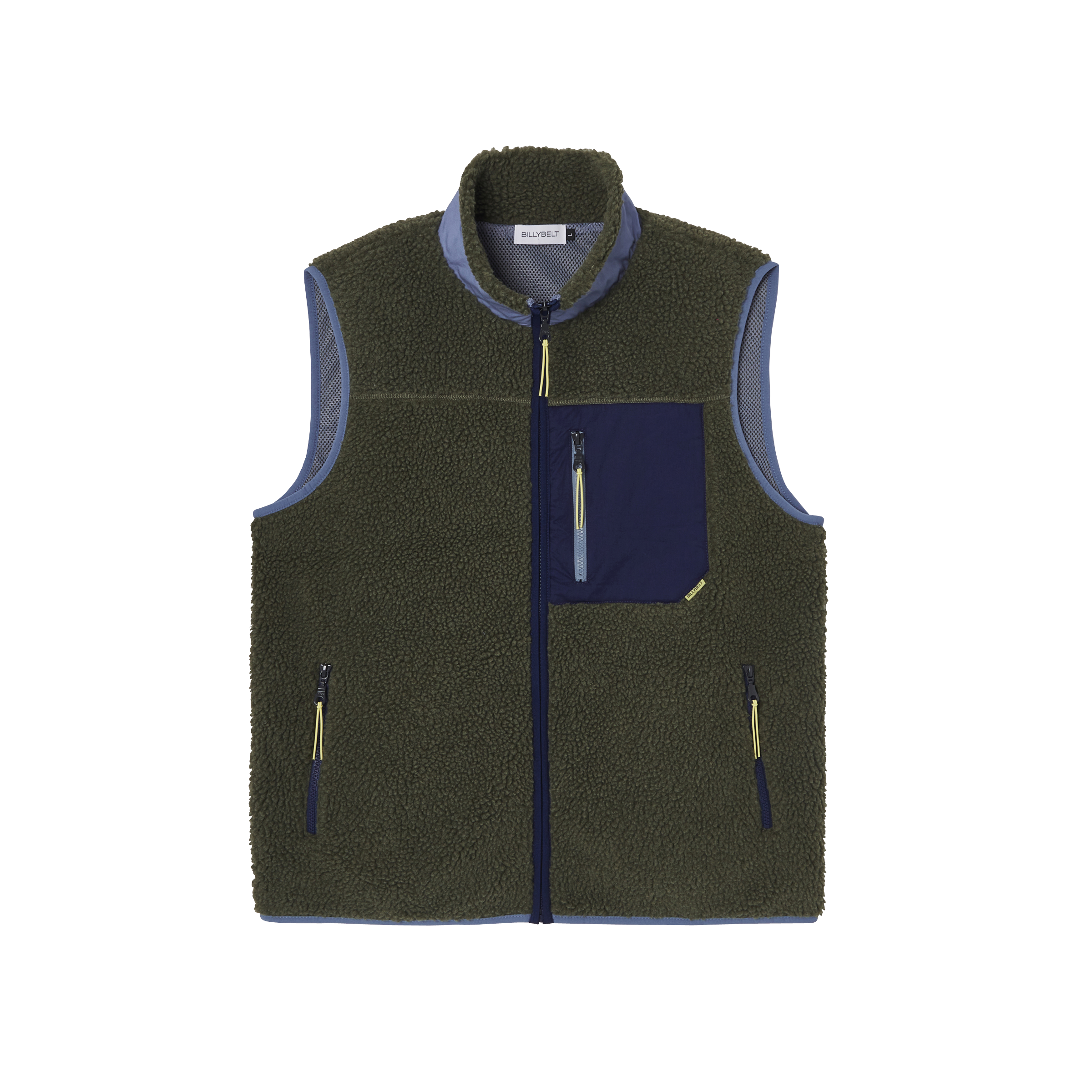 Veste sherpa zippée sans manches BILLYBELT Kaki