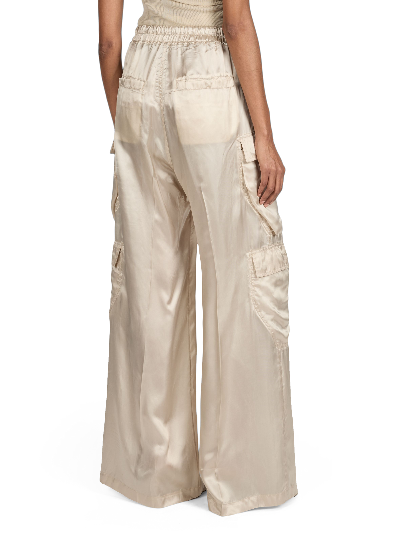 Pantalon cargo satiné RICK OWENS Beige