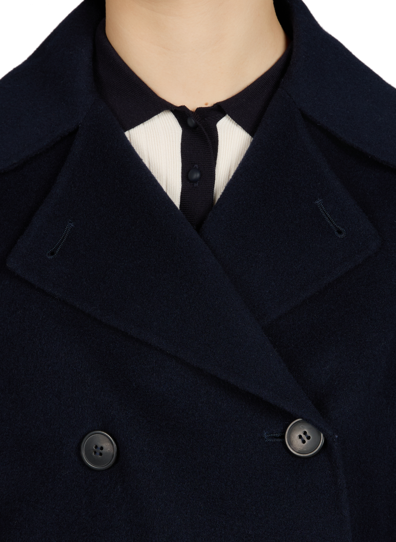 Veste double-boutonnage en laine vierge mélangée MAX MARA WEEK END Bleu