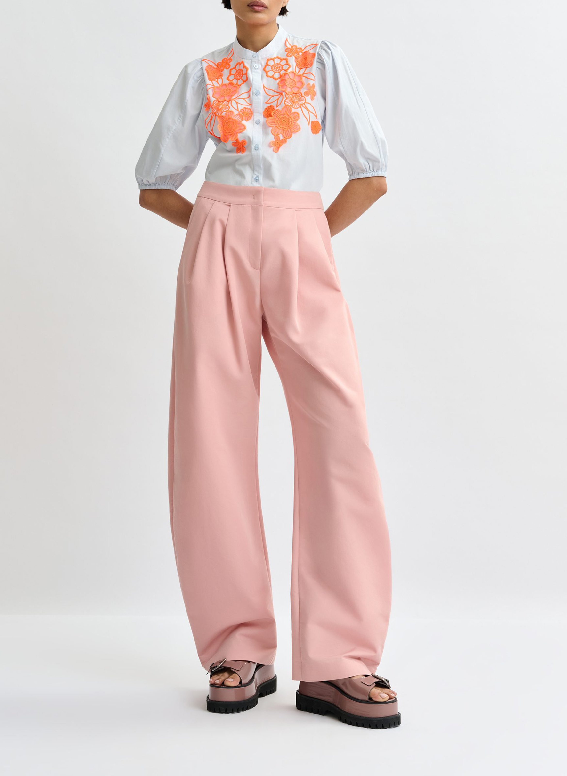 Chemise col rond en coton jorja ESSENTIEL ANTWERP Bleu