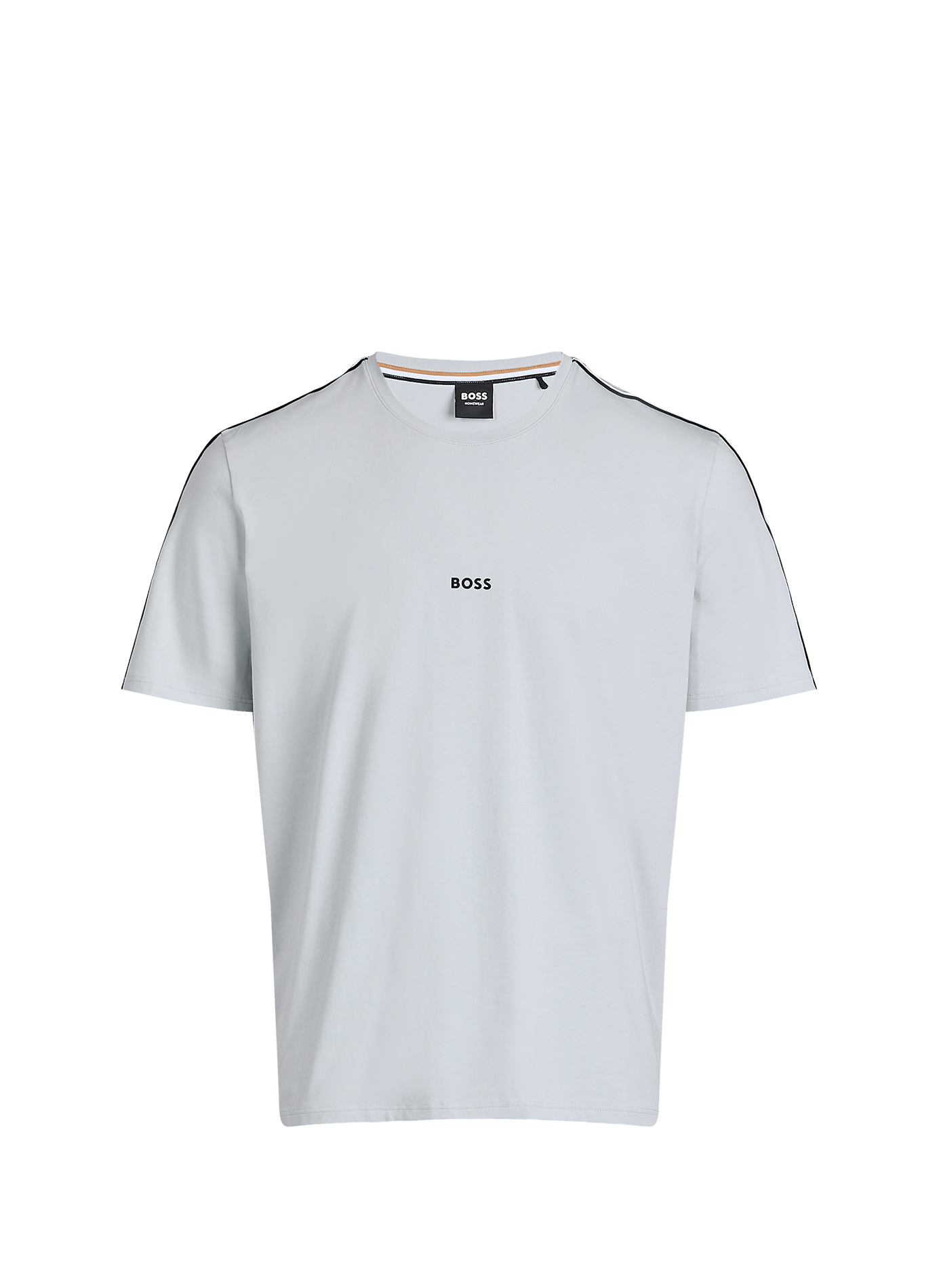 T-shirt droit à col rond en coton mélangé BOSS Gris