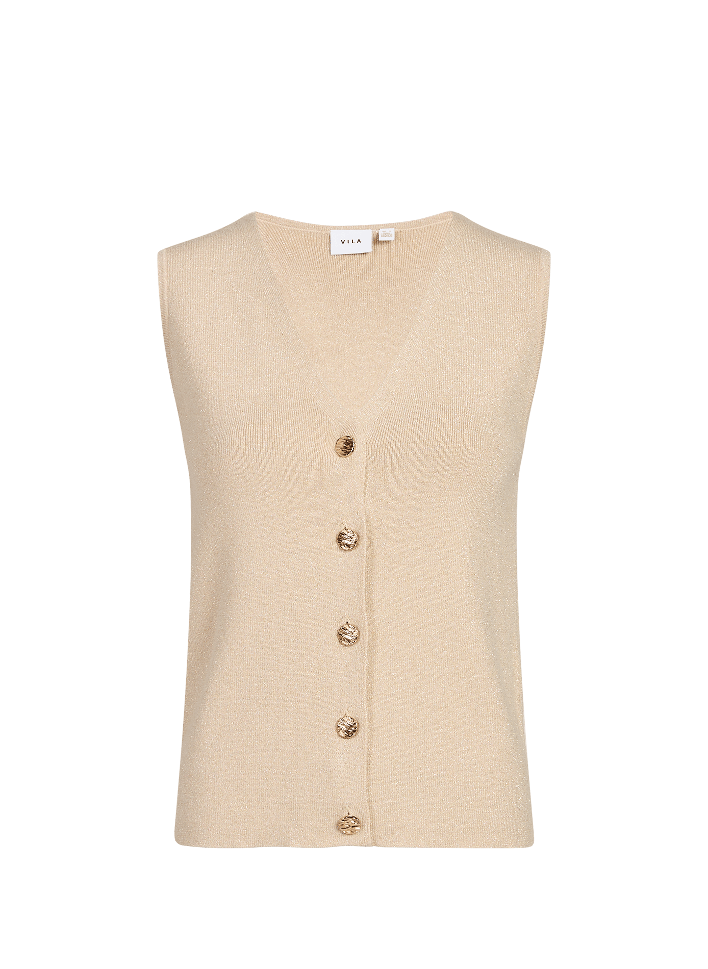 Gilet brillant sans manches VILA Rouge