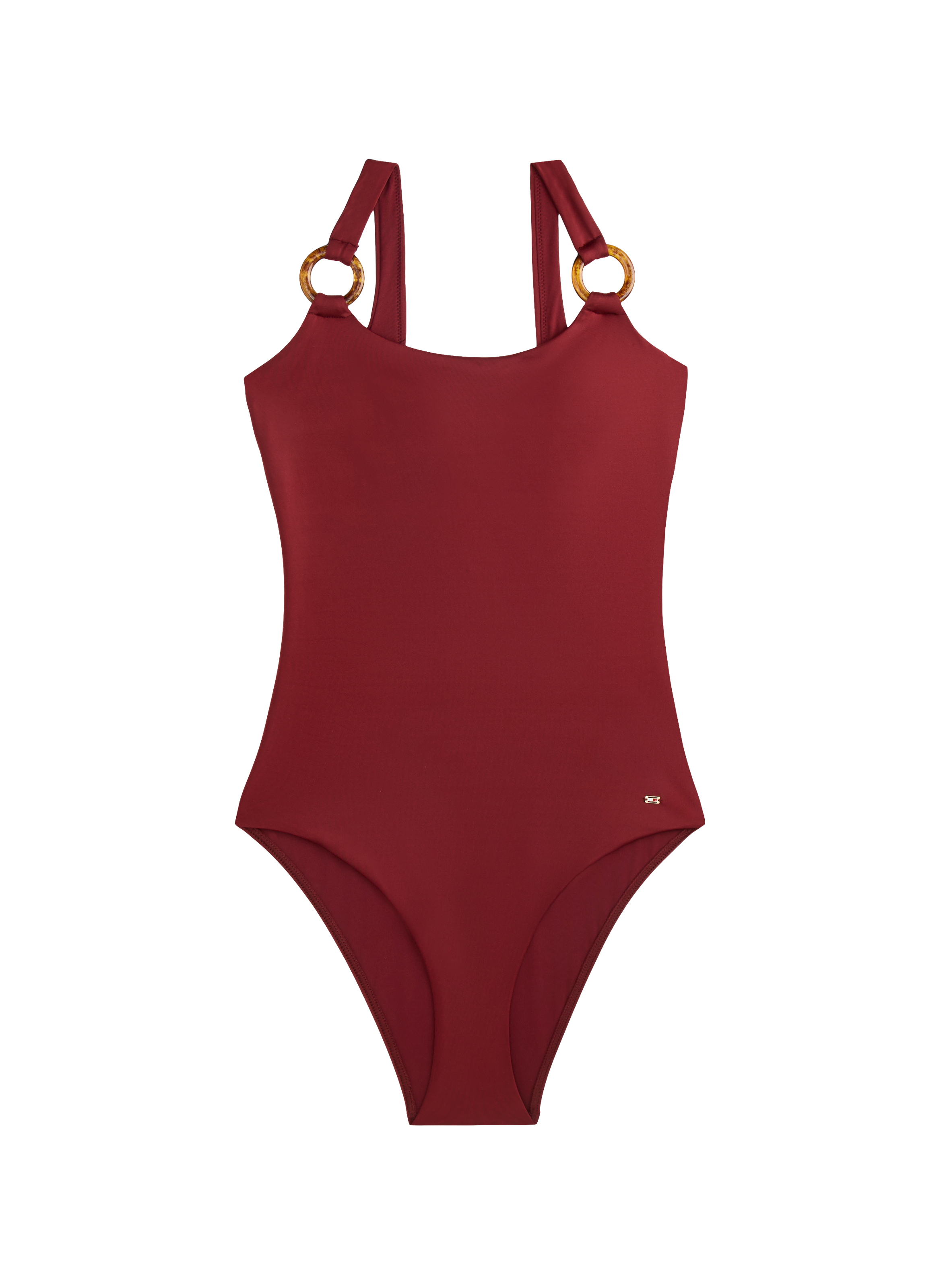 Maillot de bain uni TOMMY HILFIGER Rouge