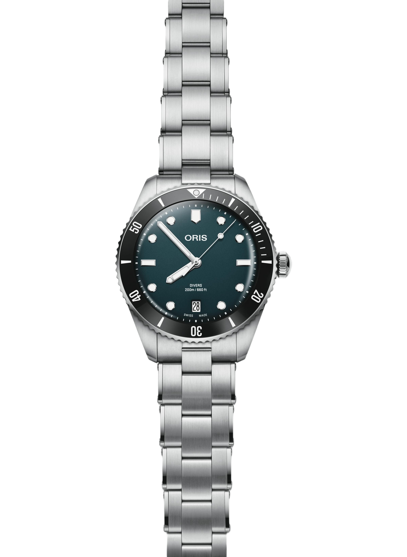 Montre automatique Oris Divers Date en acier inoxydable ORIS Bleu