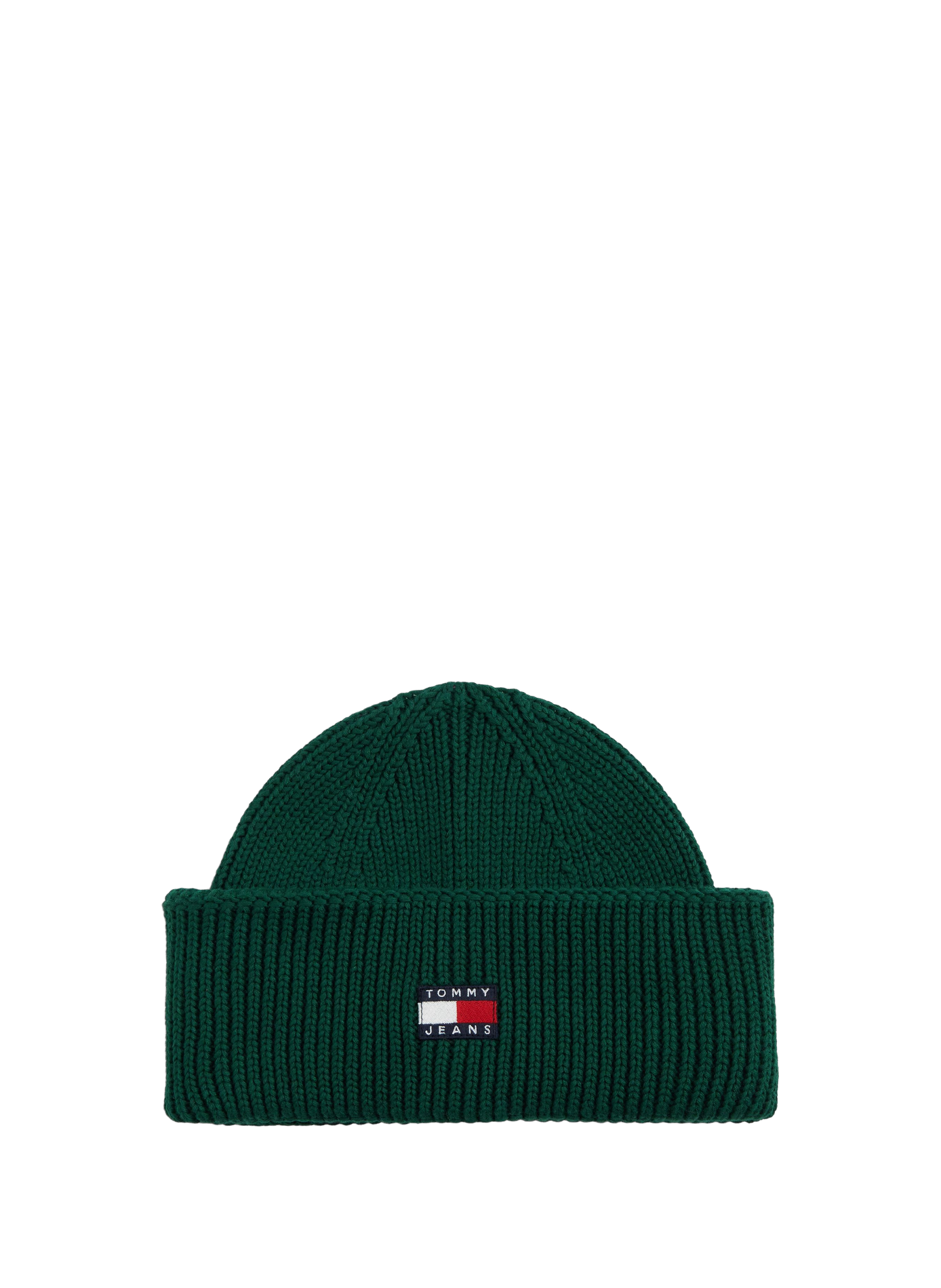Short ribbed Heritage beanie with logo TOMMY HILFIGER Green