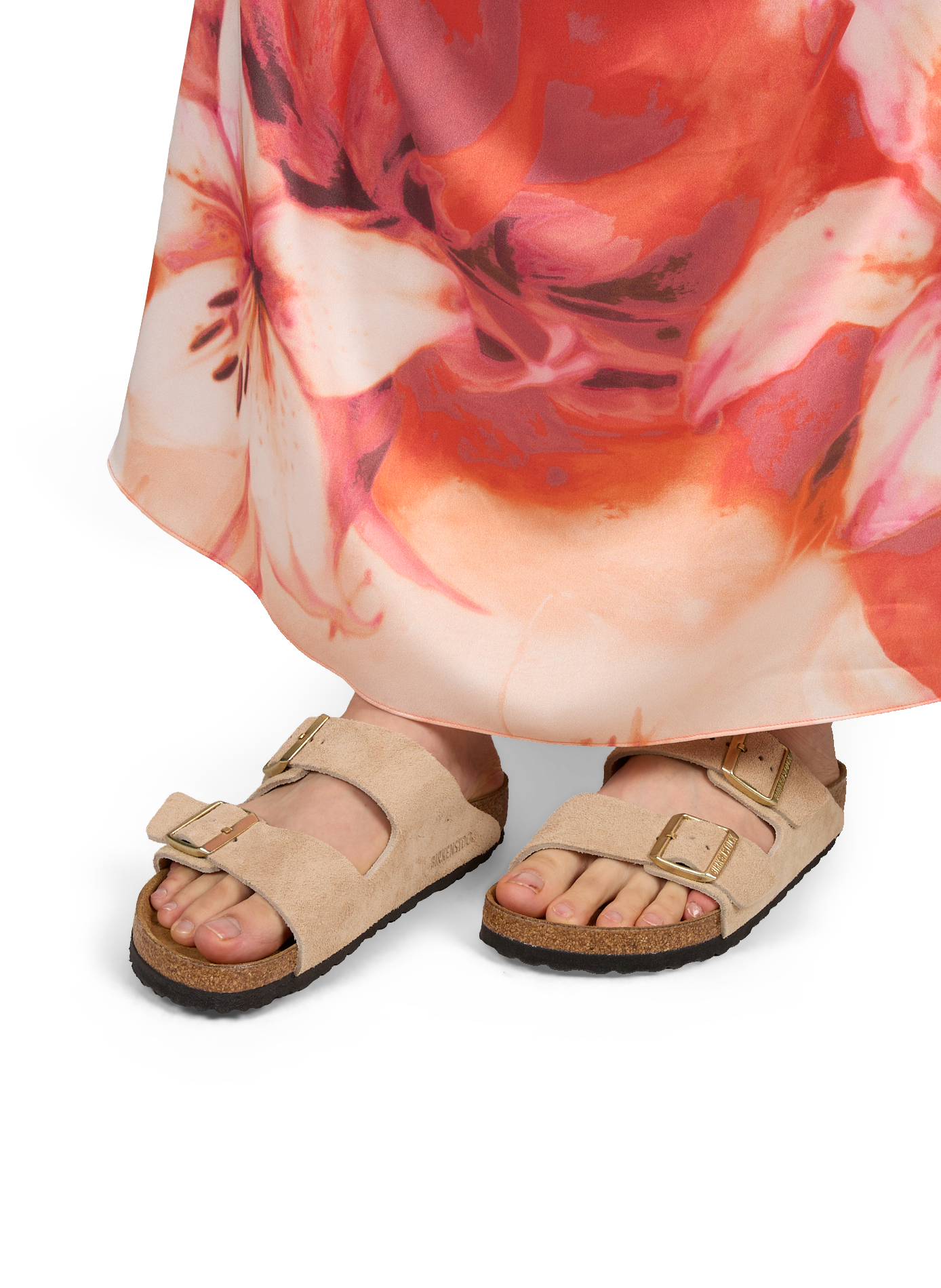 Sandales Arizona en cuir suédé BIRKENSTOCK Beige