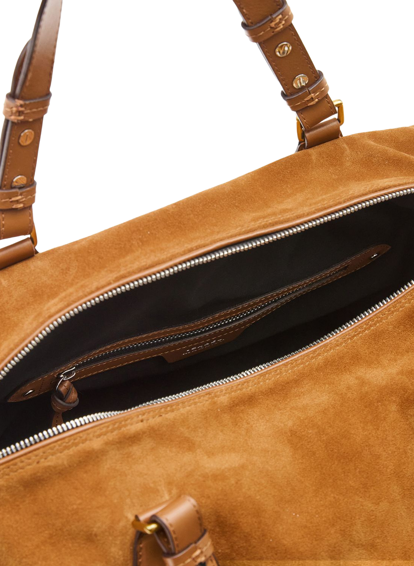Handtasche Tilpa aus Veloursleder und Leder ISABEL MARANT Braun