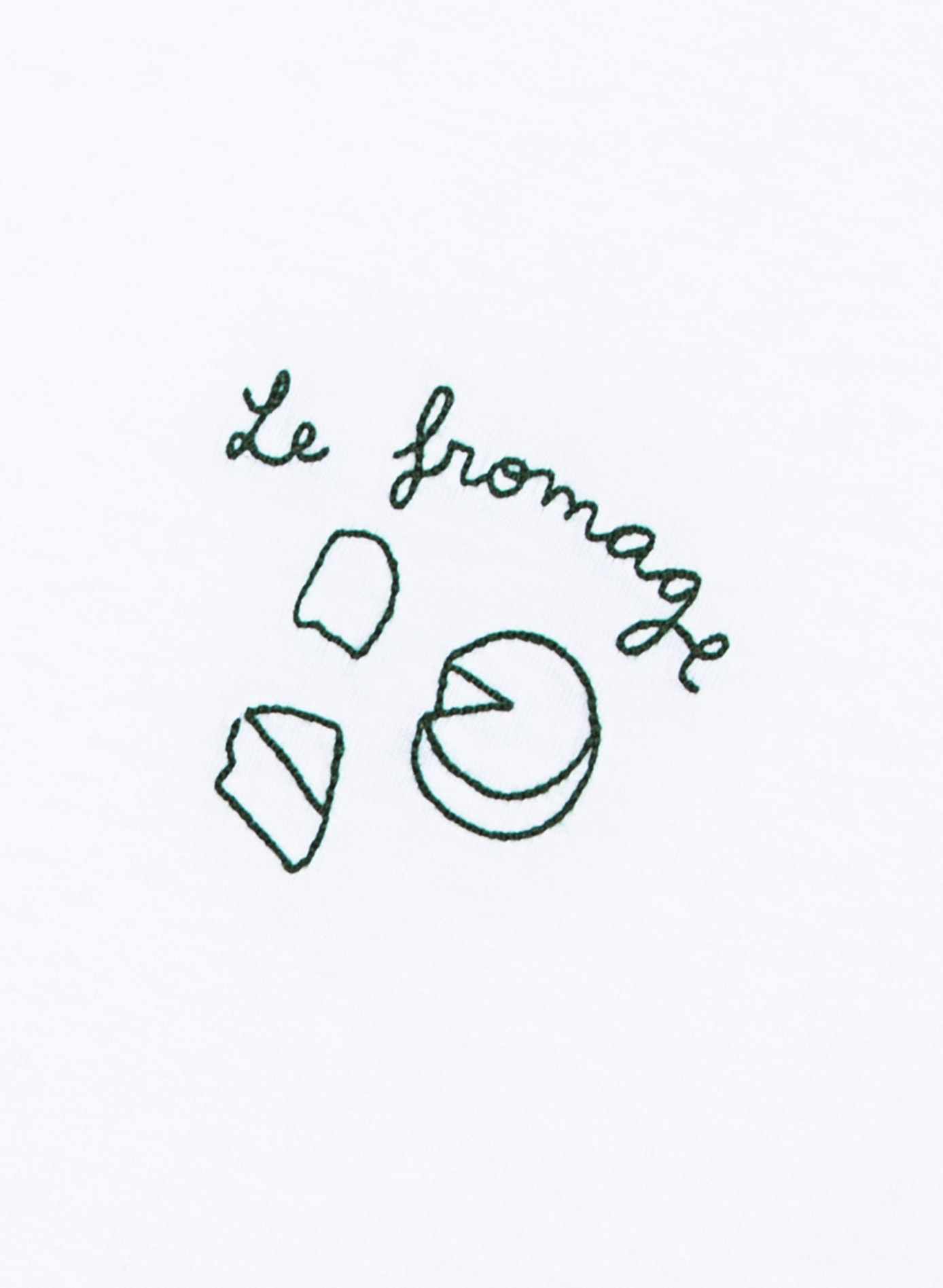 T-shirt "The Cheese" with cotton embroidery MAISON LABICHE White