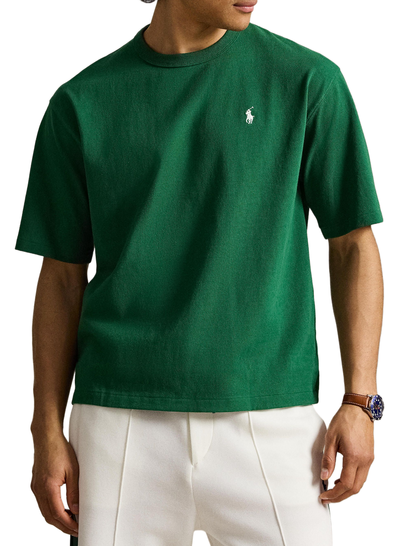 T-shirt à logo brodé en coton POLO RALPH LAUREN Vert