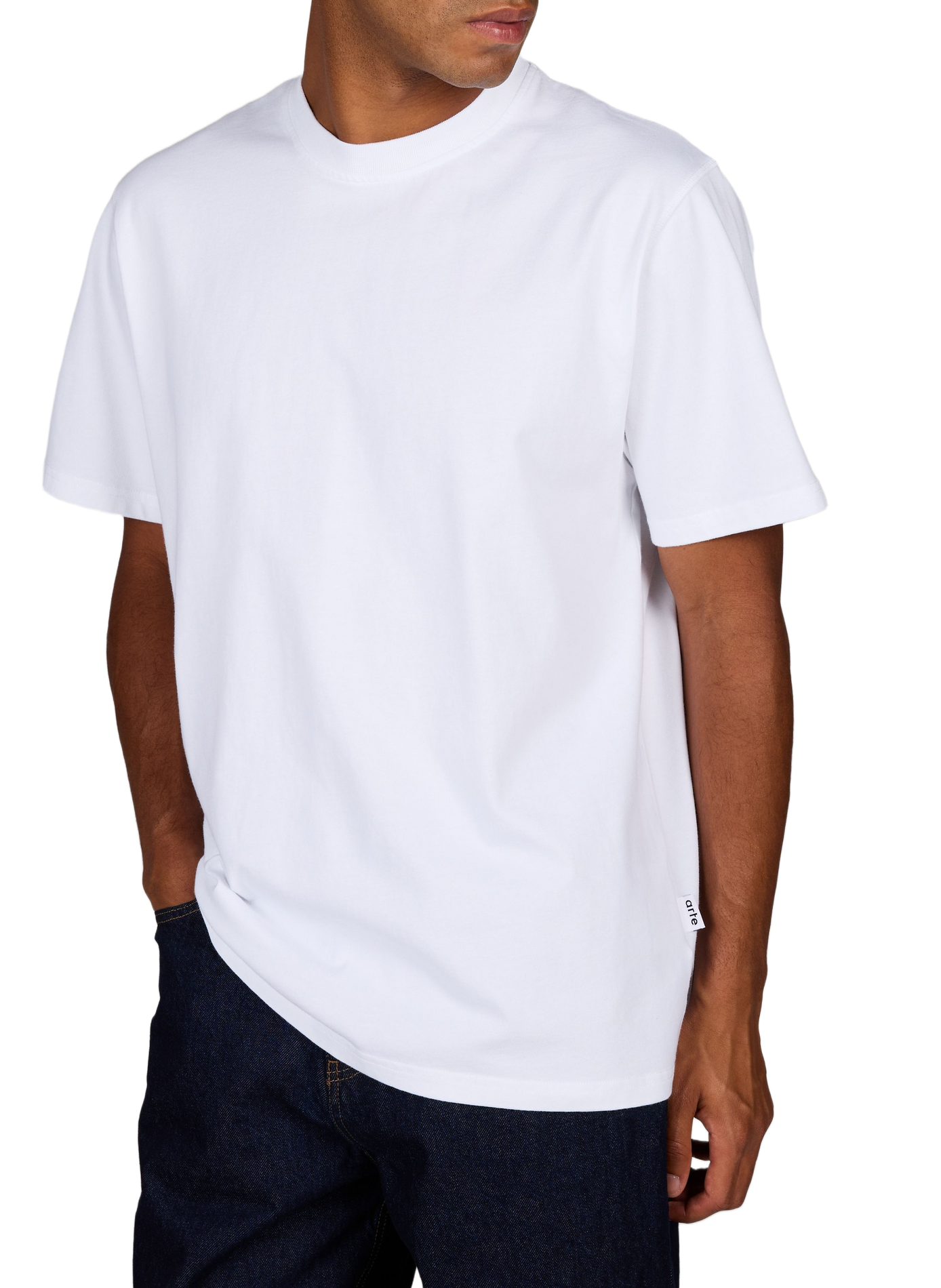 Round neck straight fit cotton T-shirt with screen printing ARTE ANTWERP White