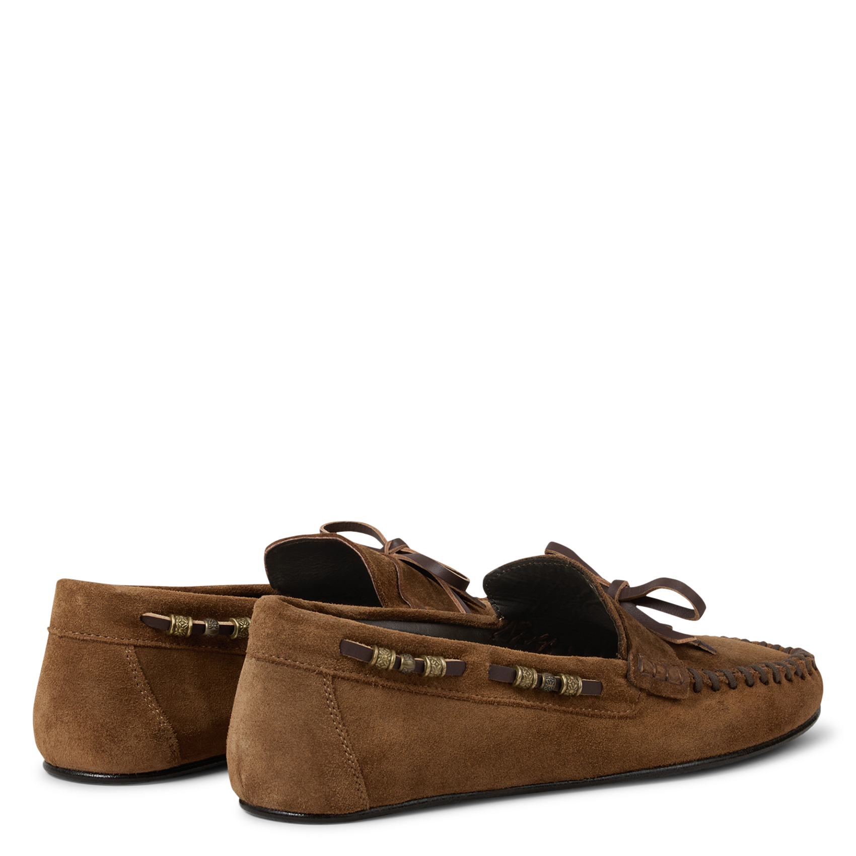 Platte suède leren mocassins Celodie BA&SH Bruin