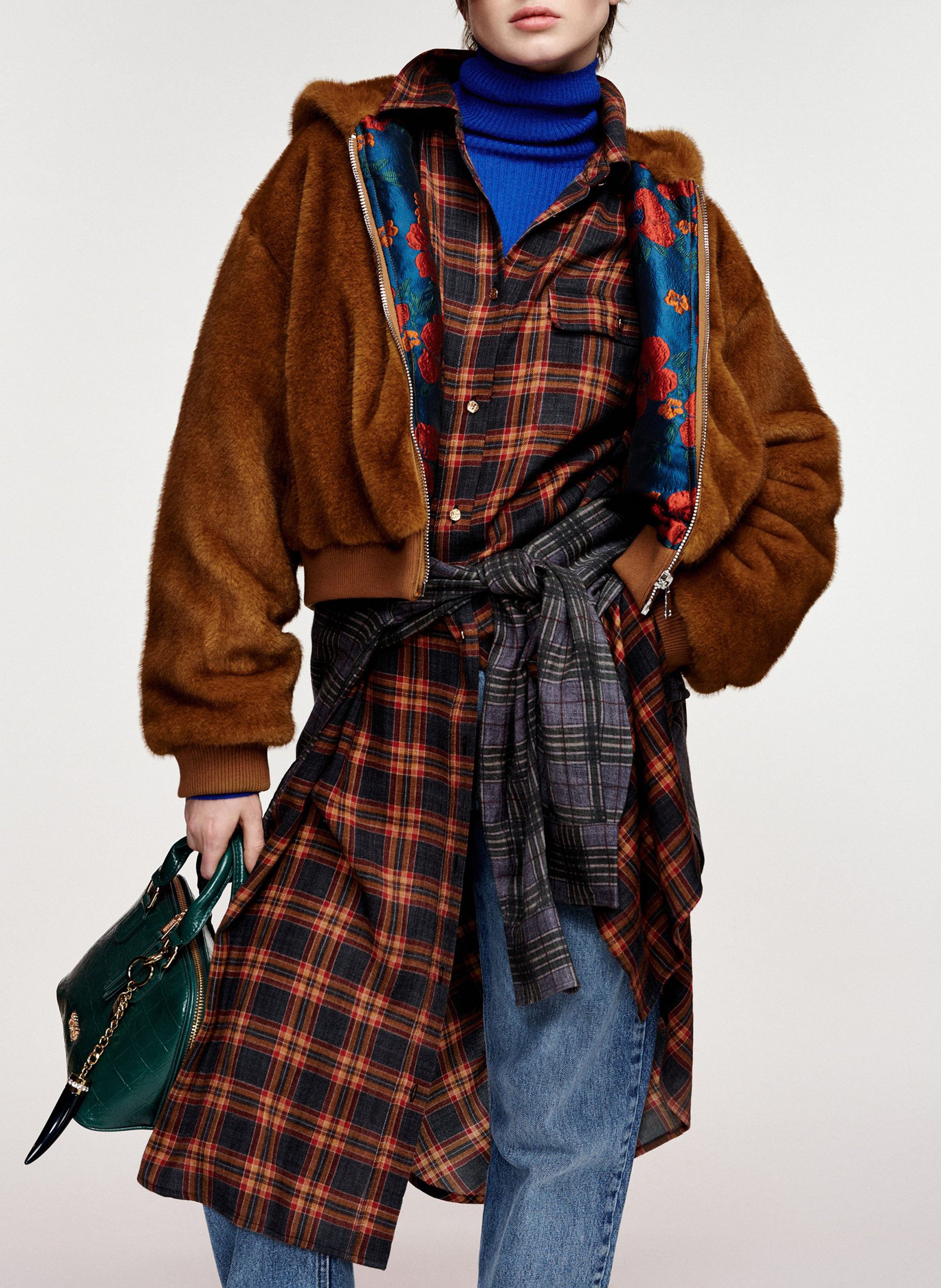 Veste à capuche oversize réversible kico ESSENTIEL ANTWERP Marron