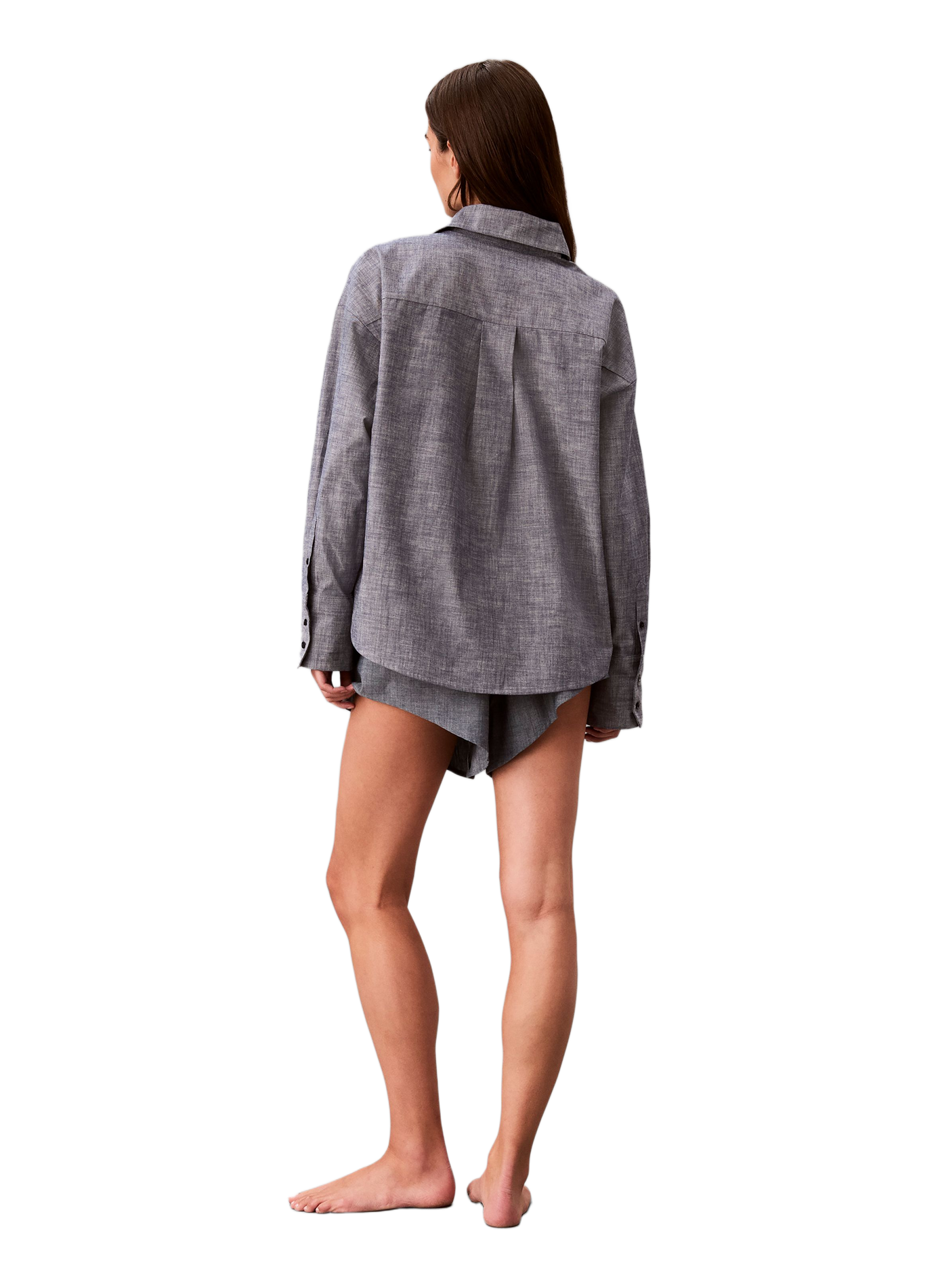 Chemise ample col classique en coton CALVIN KLEIN Bleu