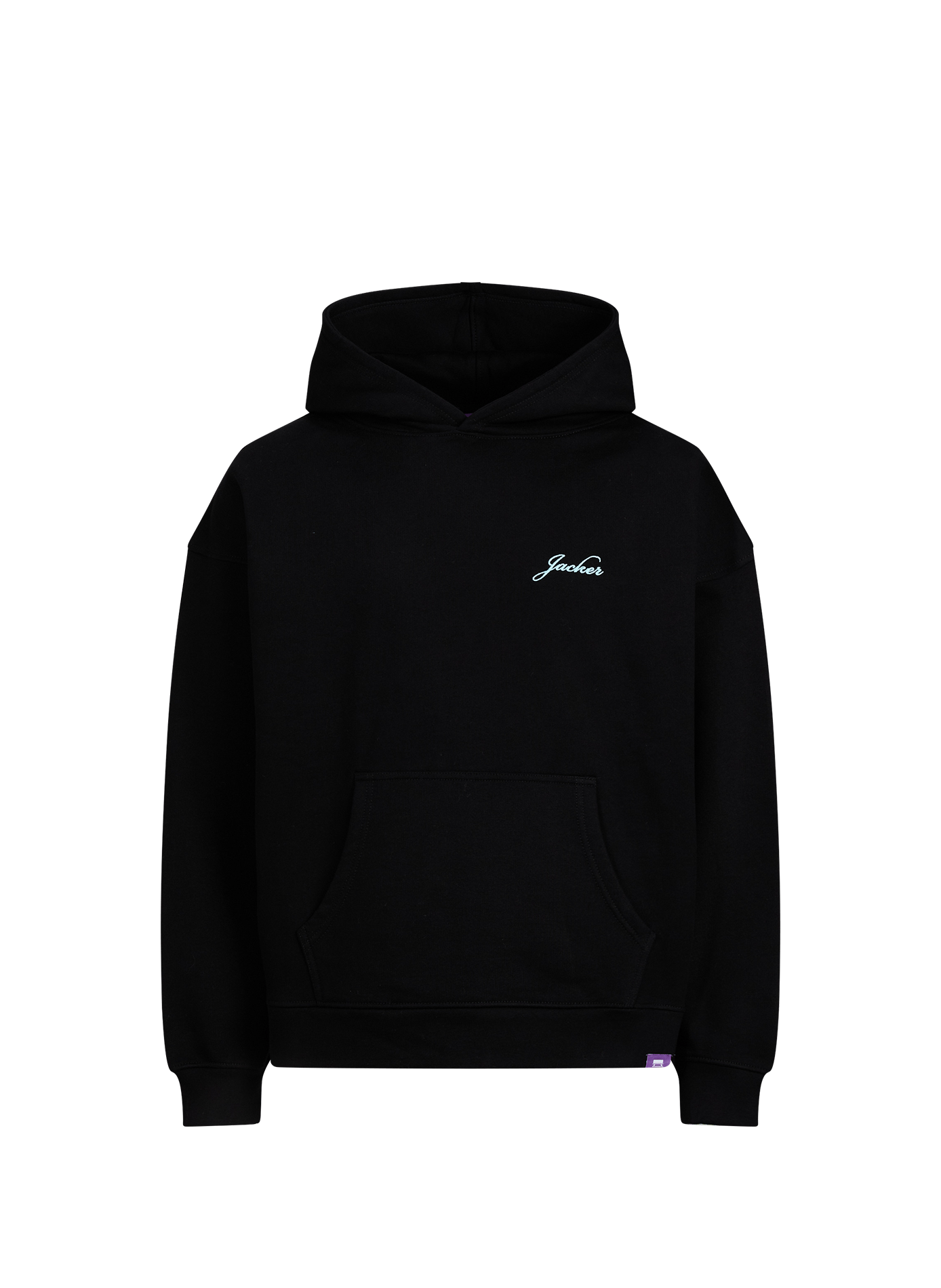 Oversized cotton hoodie JACKER. Black