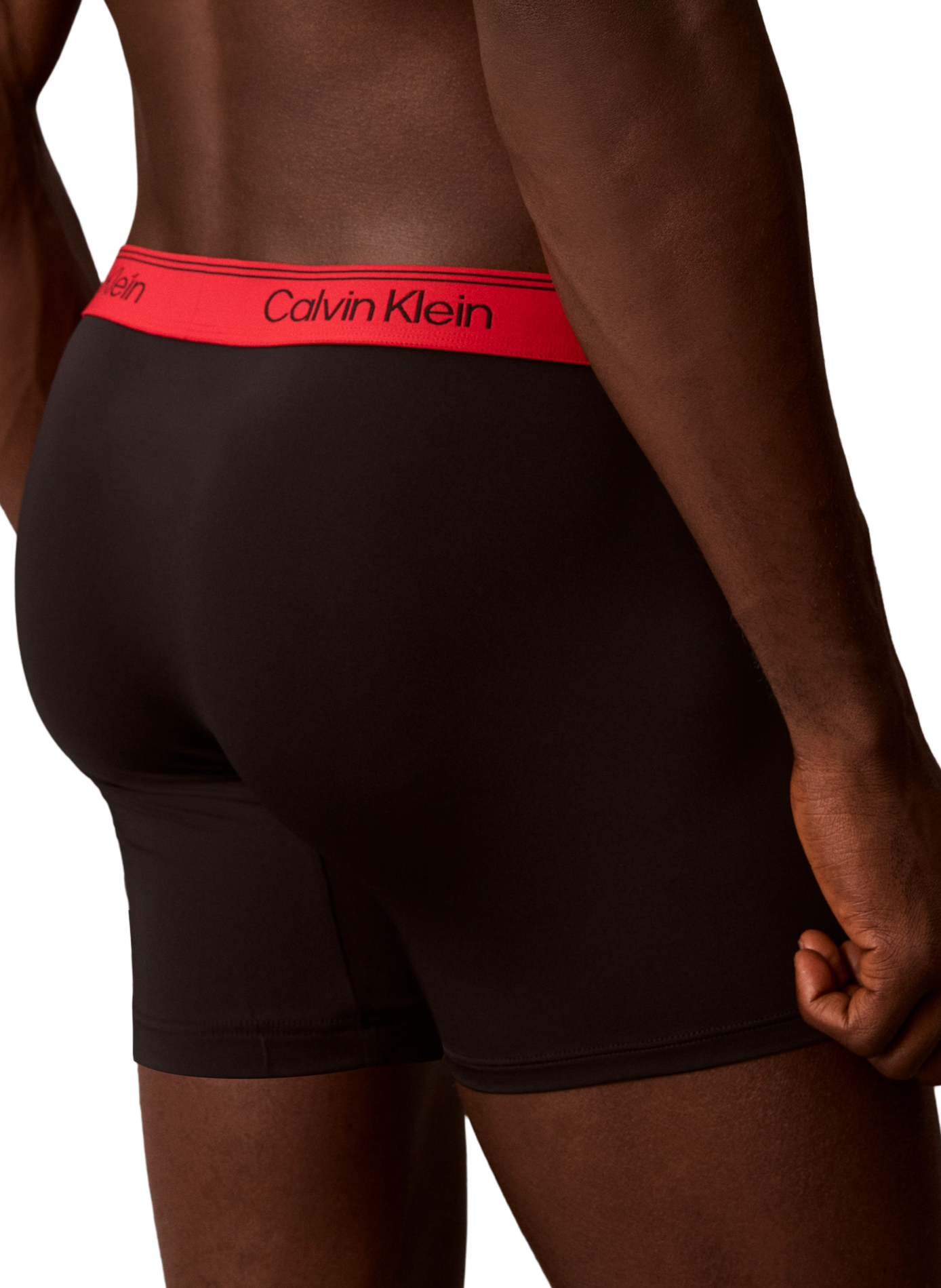 Lot de 3 boxers longs en microfibre stretch CALVIN KLEIN Noir